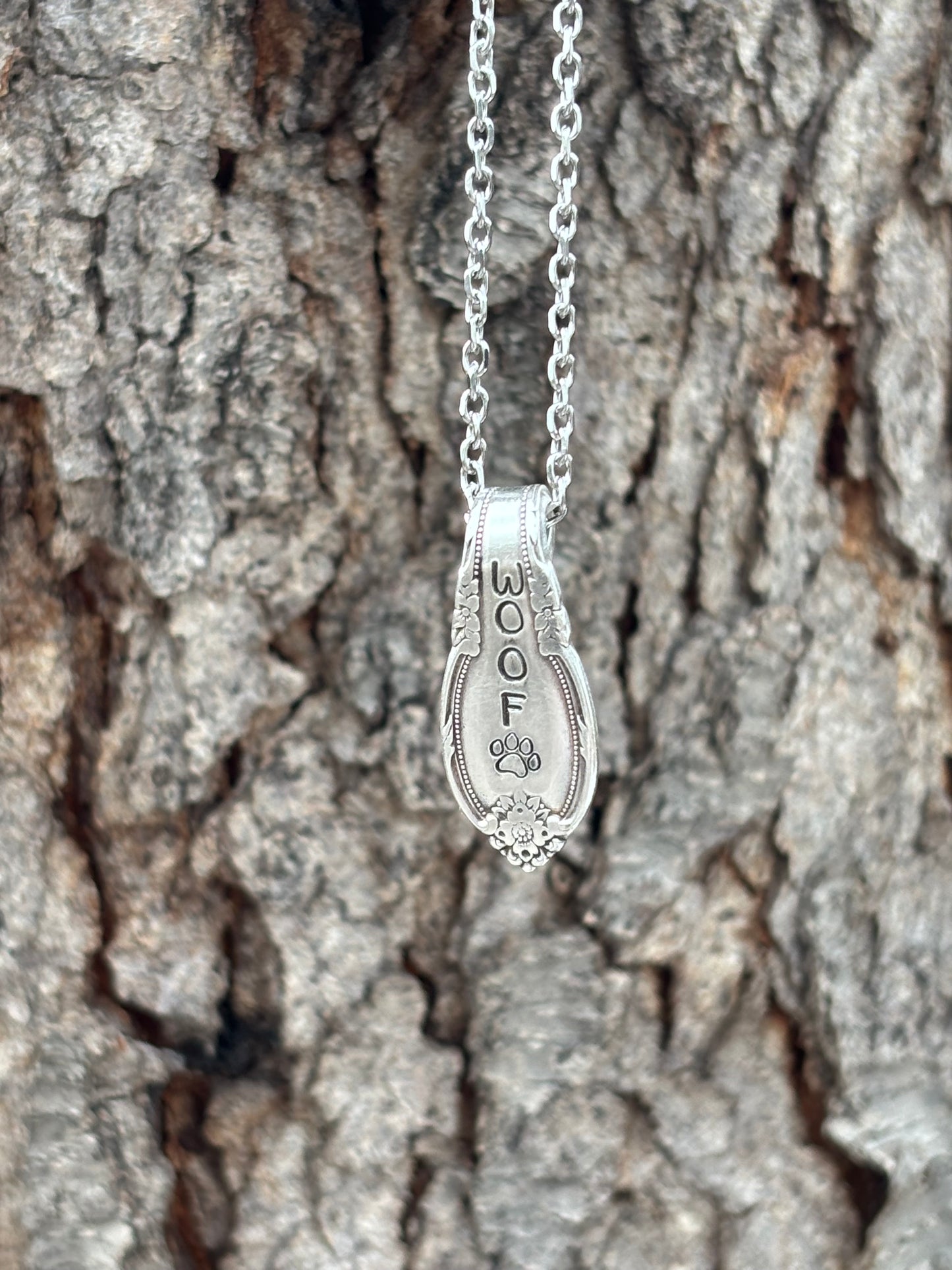 Up-Cycled Vintage Silverware Pendant For The Love of Dogs