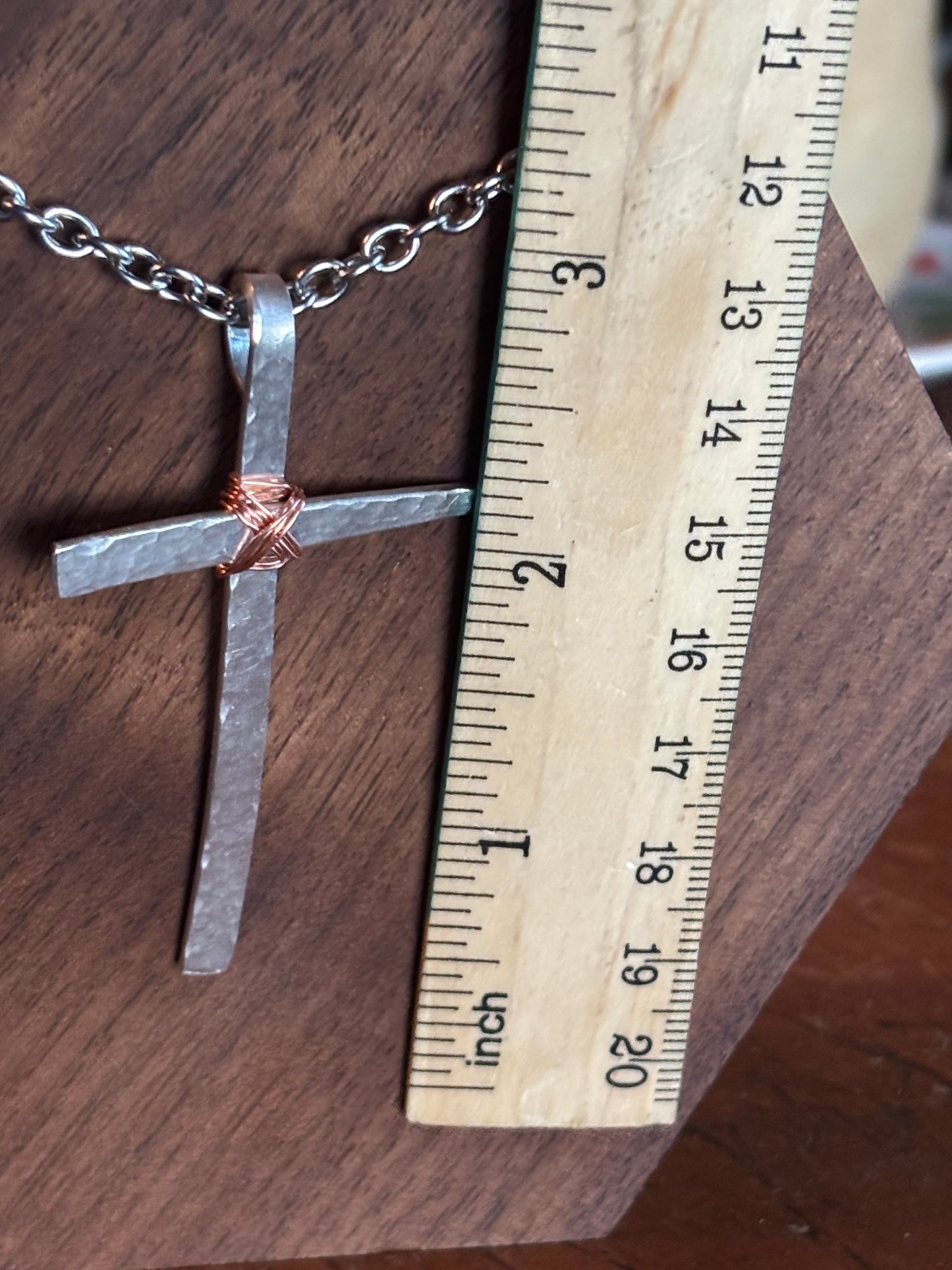 Up-Cycled Vintage Silverware Cross Pendant