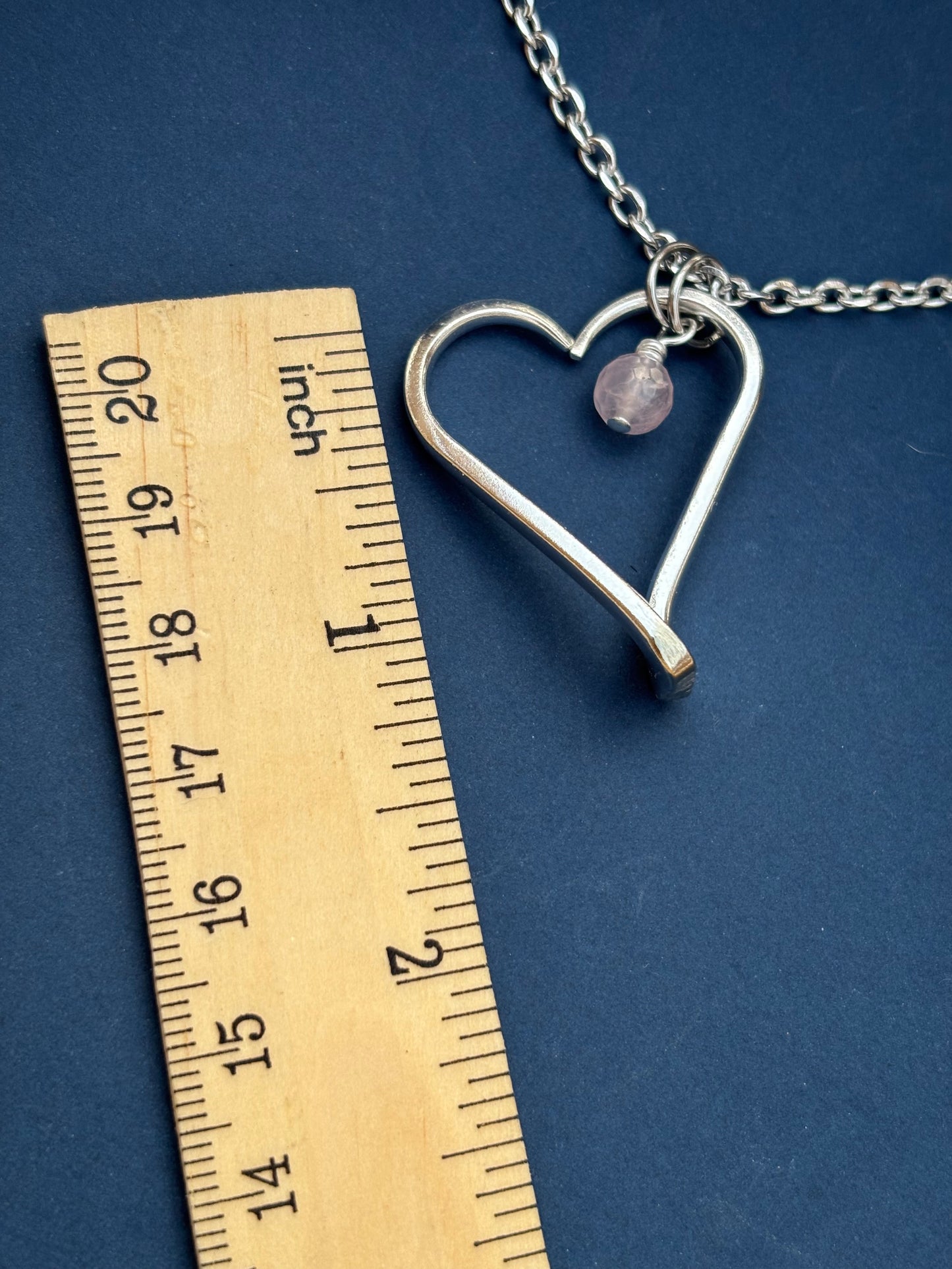 Up-Cycled Vintage Silverware Open Heart Pendant