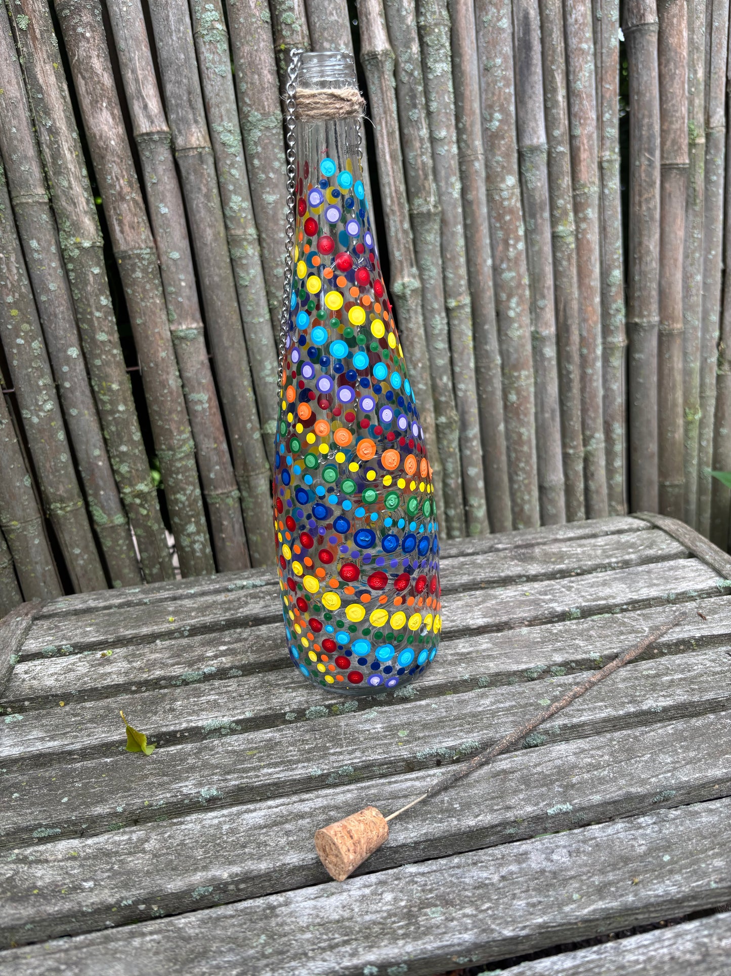 Re-Wined Up-Cycled Glass Bottle Hanging Smoking Bottle Incense Burner