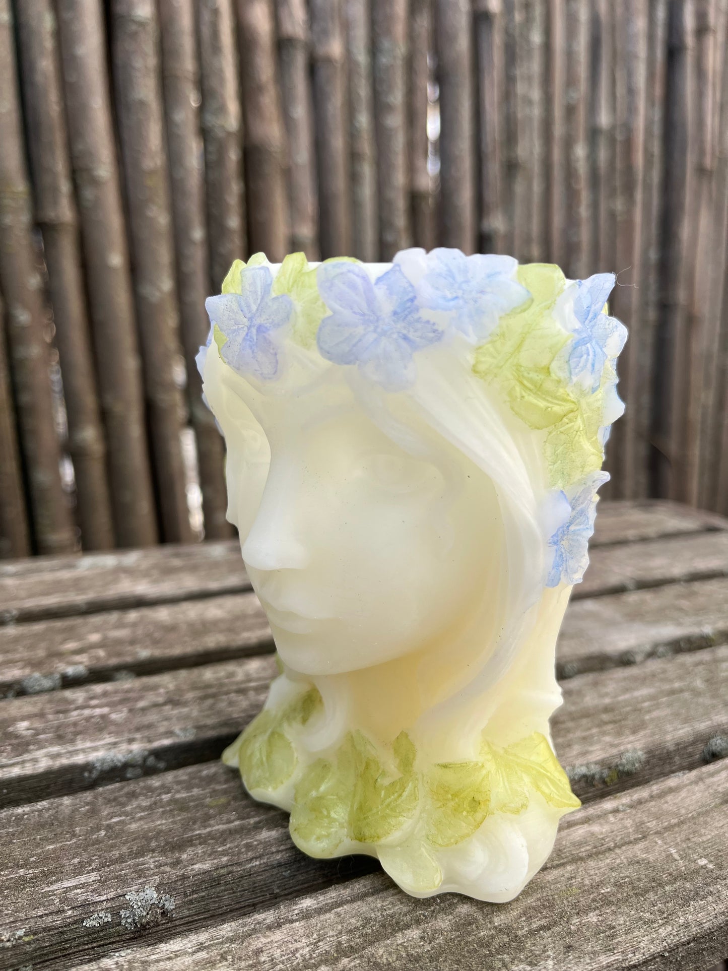 100% Pure Ivory Beeswax Goddess Luminary Candle