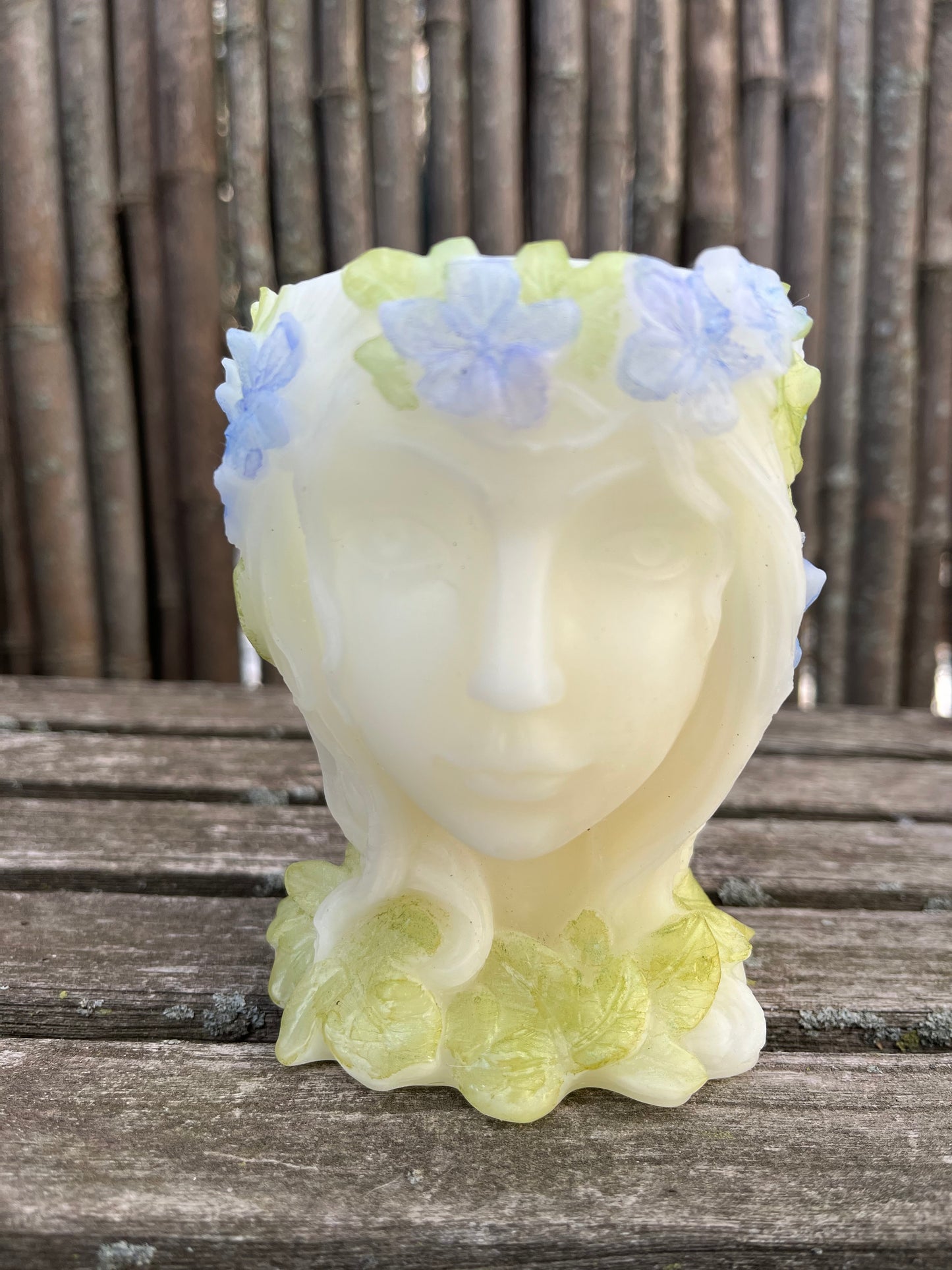 100% Pure Ivory Beeswax Goddess Luminary Candle