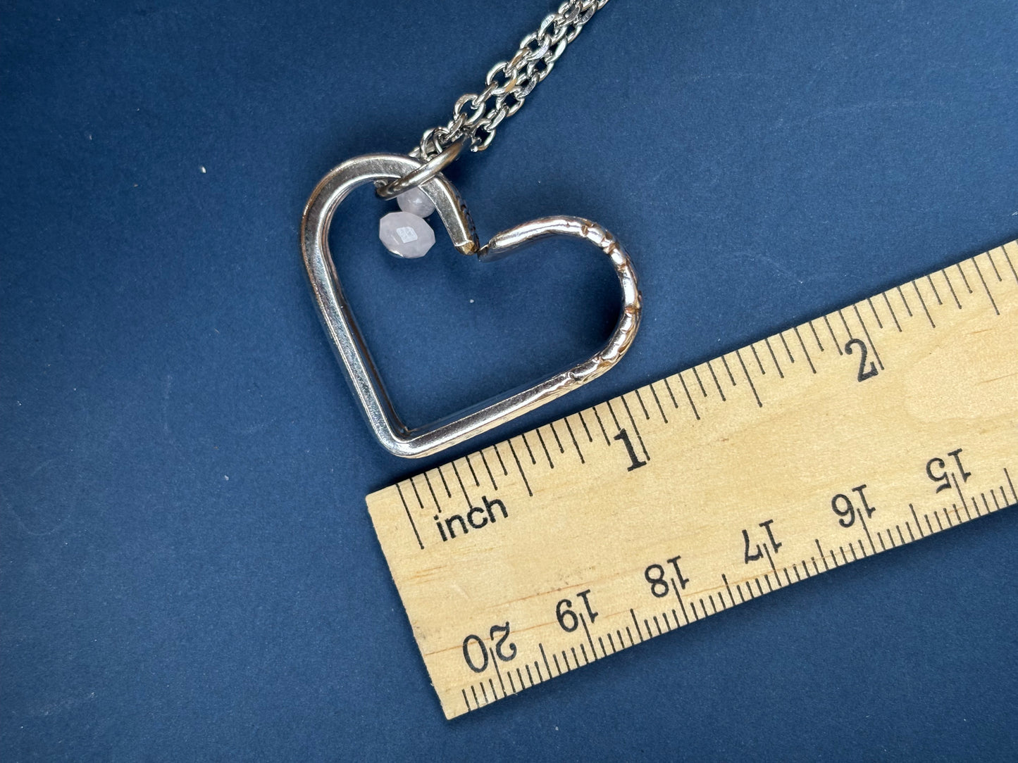 Up-Cycled Vintage Silverware Open Heart Pendant