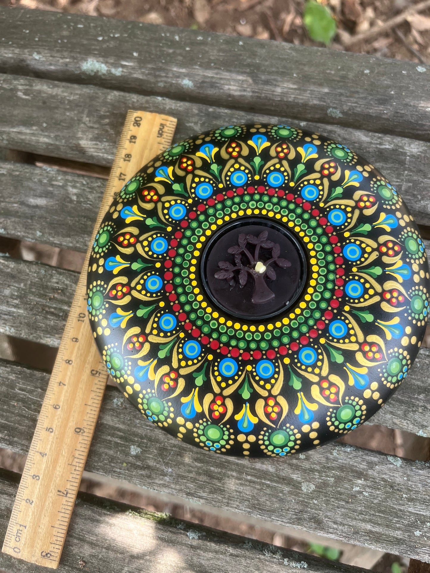 Concrete Mandala Tealight Tea Light Holder LARGE