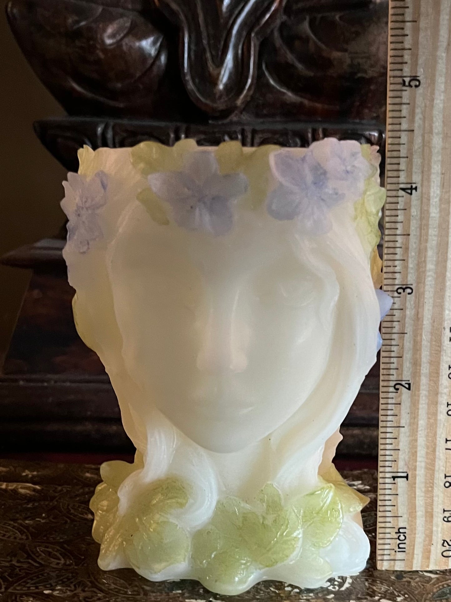100% Pure Ivory Beeswax Goddess Luminary Candle