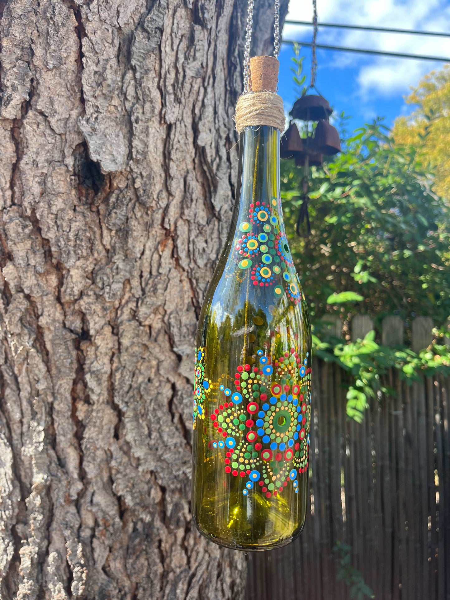 Re-Wined Up-Cycled Glass Bottle Hanging Smoking Bottle Incense Burner