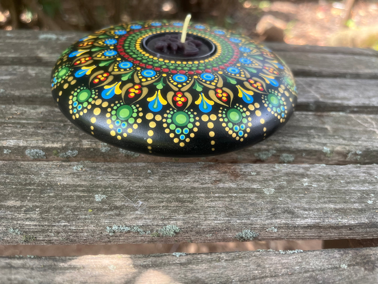 Concrete Mandala Tealight Tea Light Holder LARGE