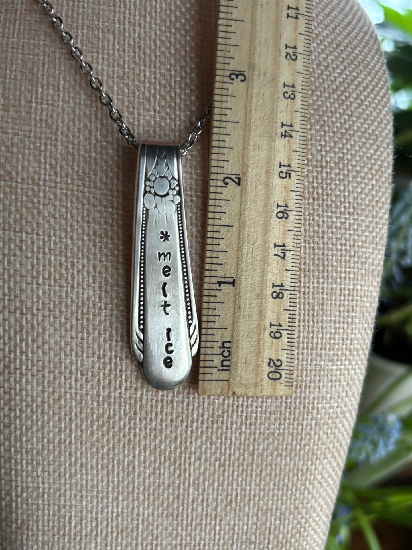 Up-Cycled Vintage Silverware Pendant MELT ICE