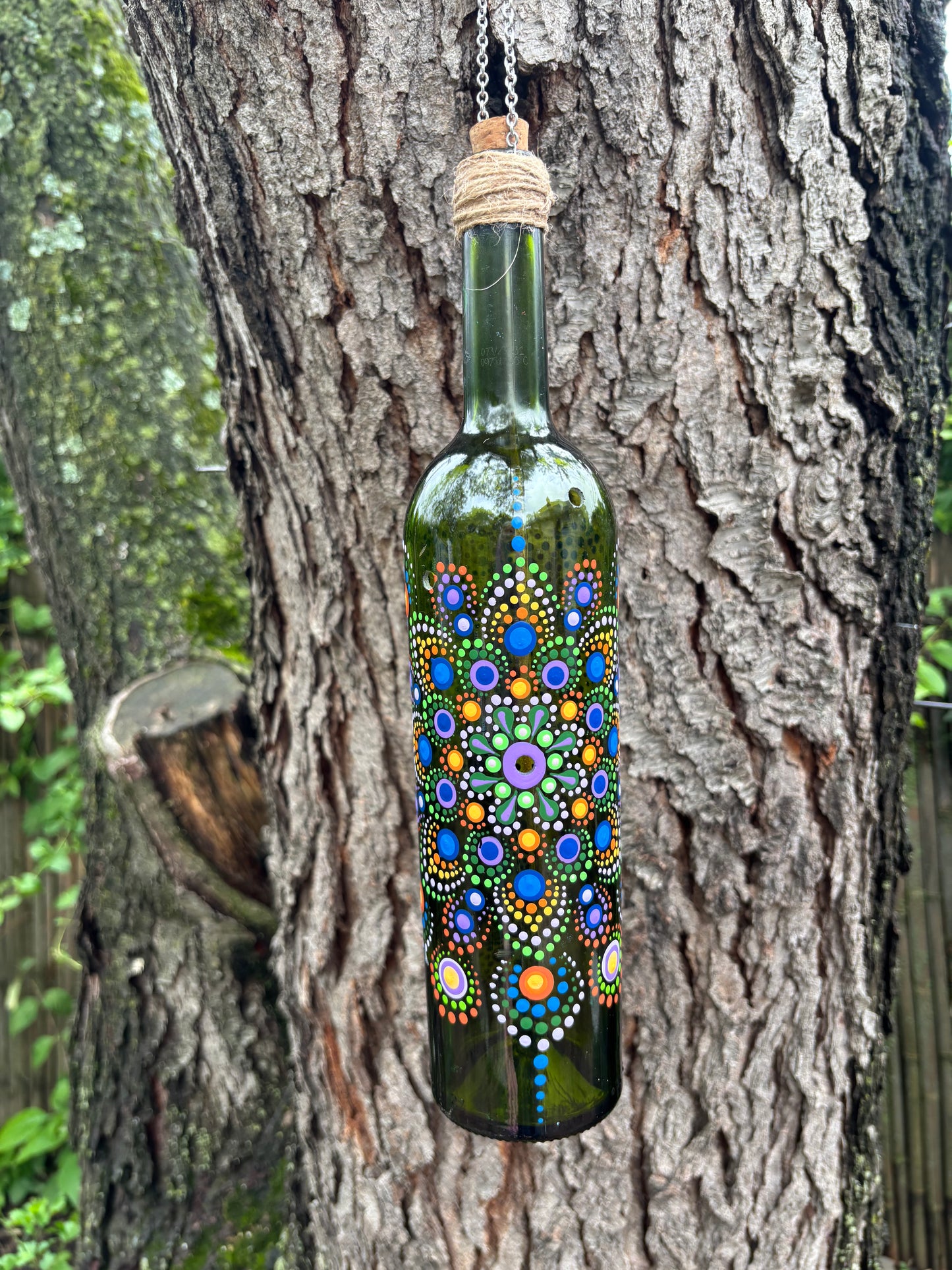 Re-Wined Up-Cycled Glass Bottle Hanging Smoking Bottle Incense Burner