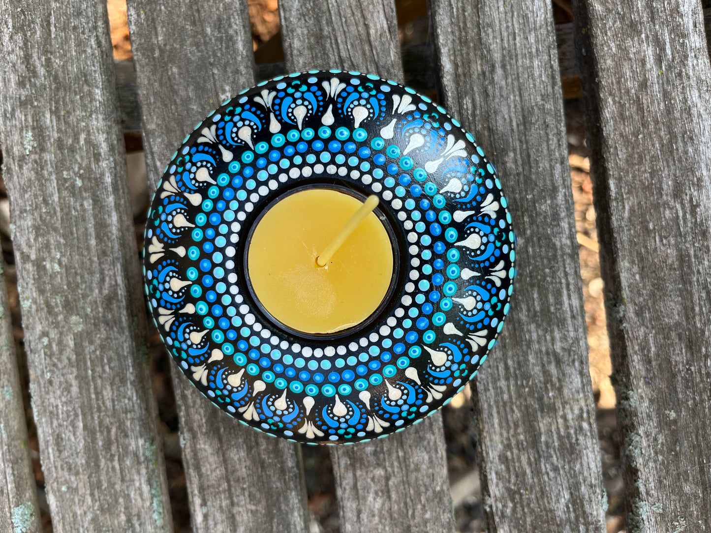 Concrete Mandala Tealight Tea Light Holder