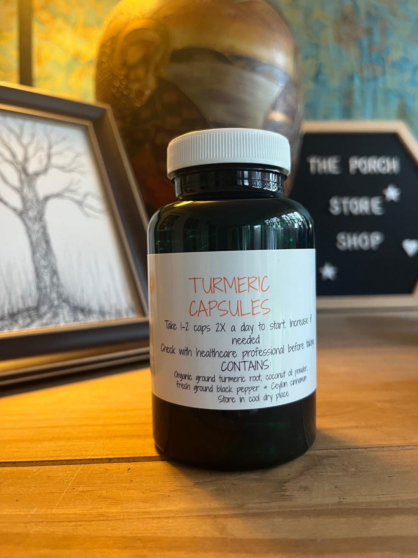 Turmeric-Black Pepper-Coconut Oil Powde—Ceylon Cinnamon Capsules- Golden Paste-PLUS 120 count