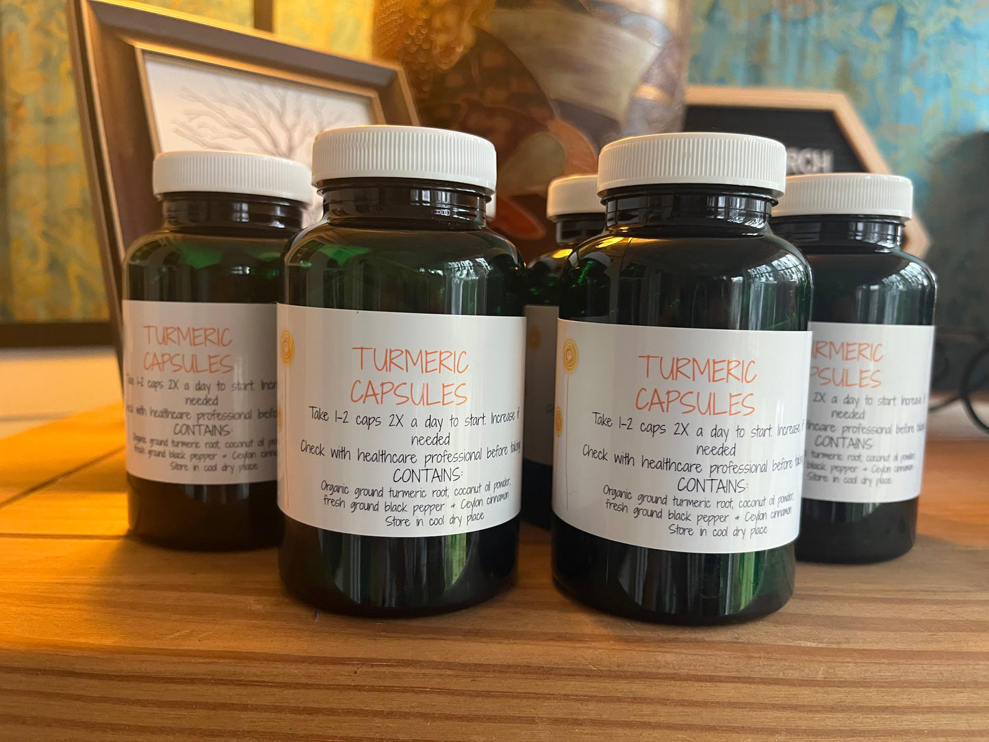 Turmeric-Black Pepper-Coconut Oil Powde—Ceylon Cinnamon Capsules- Golden Paste-PLUS 120 count