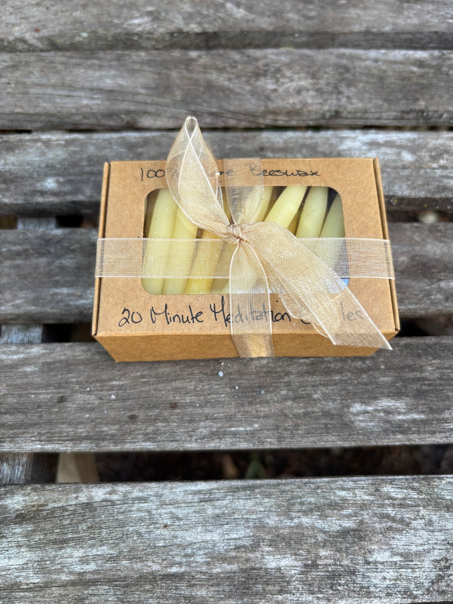 2025!!! 100% Pure Beeswax Candles- 20 Minute Meditation-25 Candle Set
