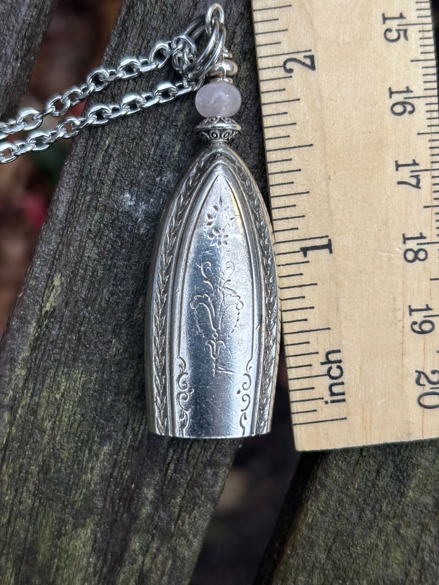 Up-Cycled Vintage Silverware Fairy/Angel Bell Pendant