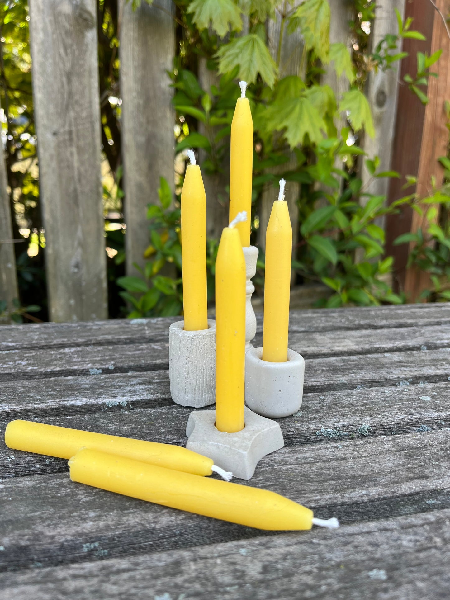 100% Pure Beeswax Chime Candles-Set of 6