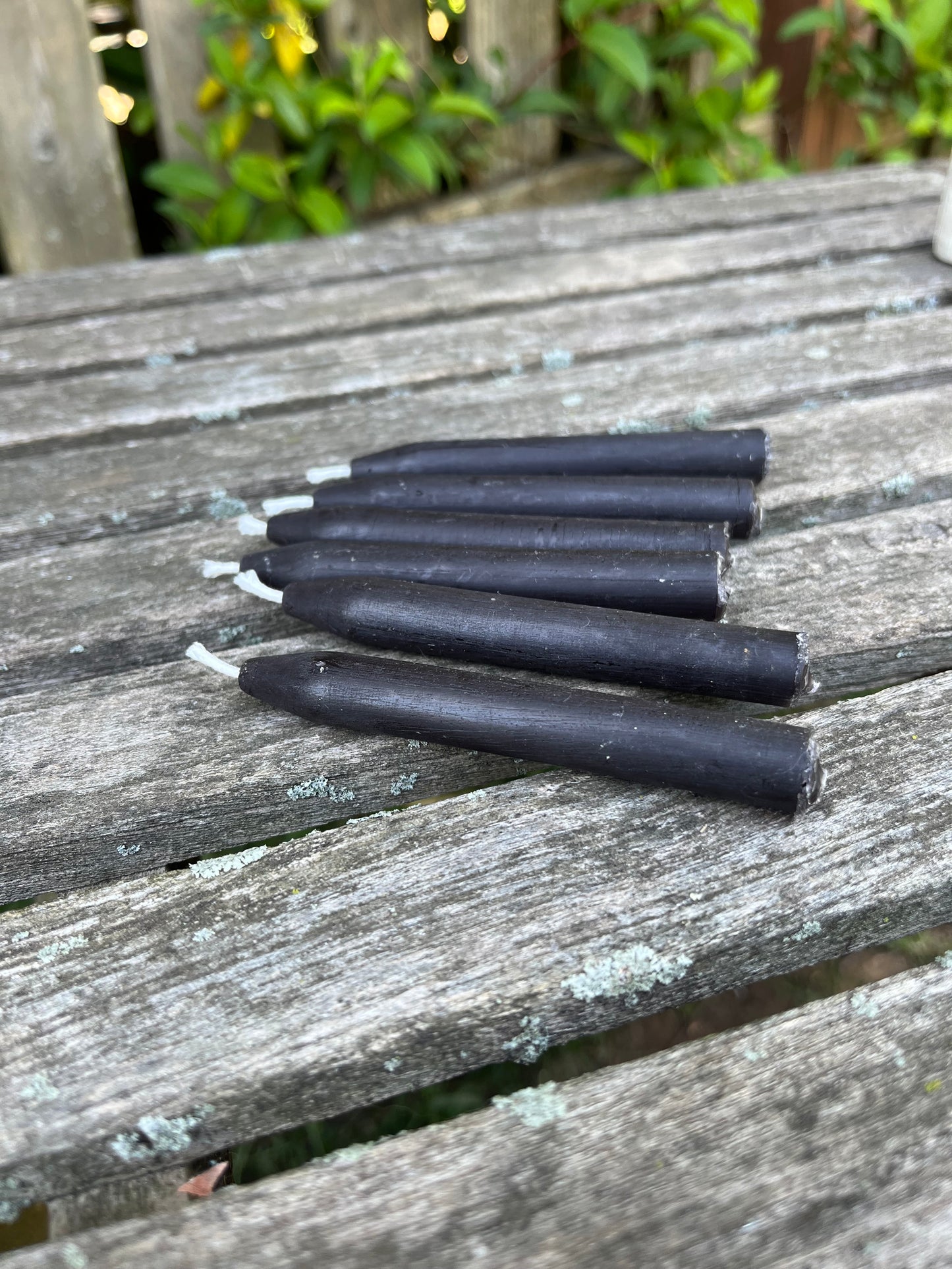 100% Pure Beeswax Chime Candle in Black Beeswax Set of 6