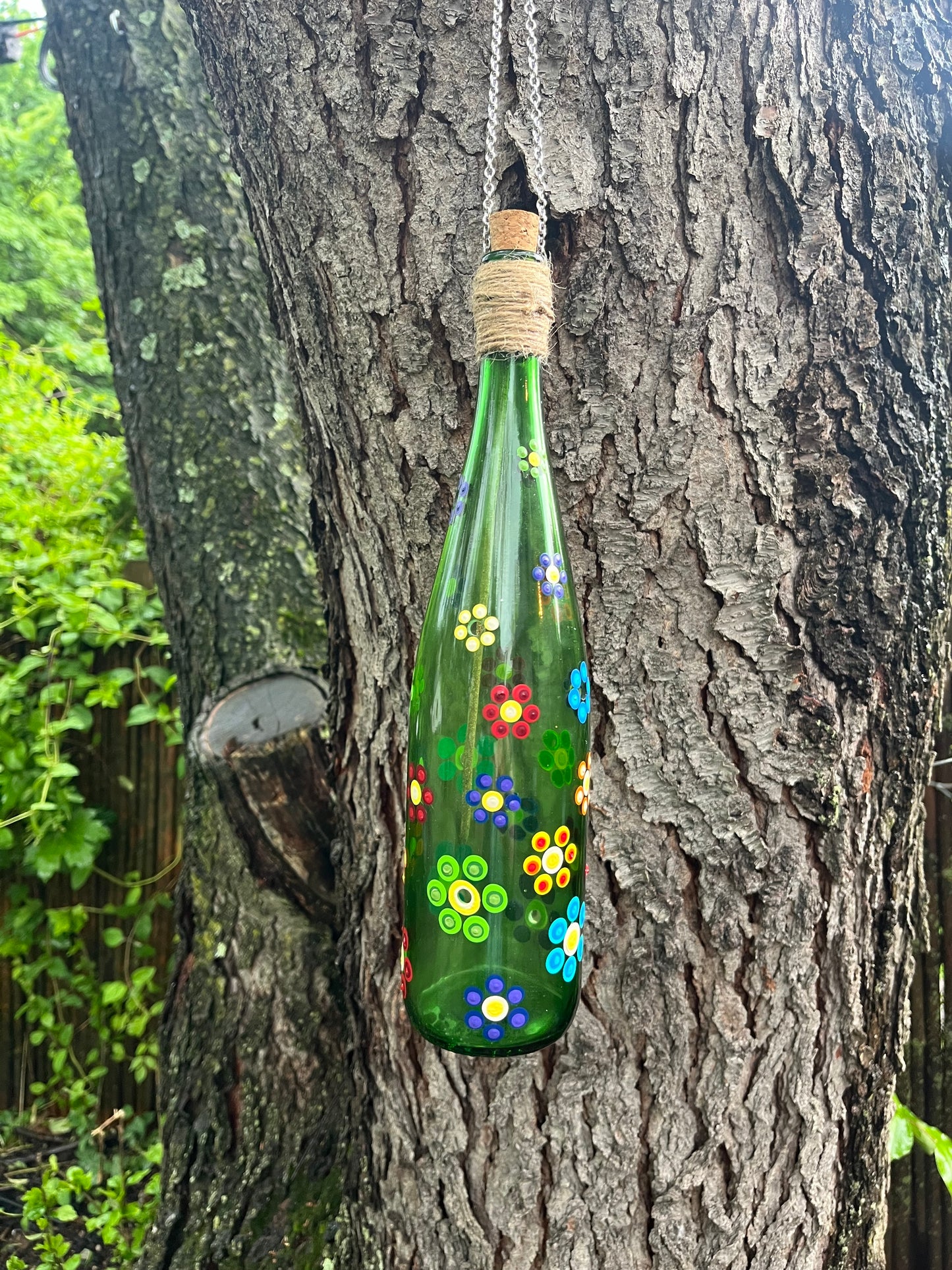 Re-Wined Up-Cycled Glass Bottle Hanging Smoking Bottle Incense Burner