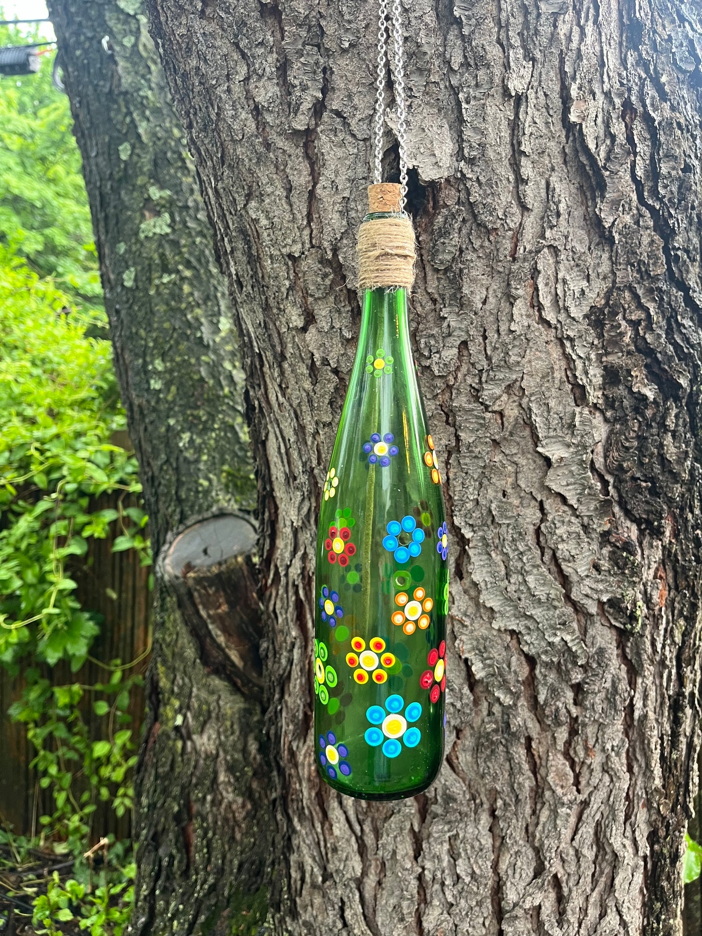 Re-Wined Up-Cycled Glass Bottle Hanging Smoking Bottle Incense Burner