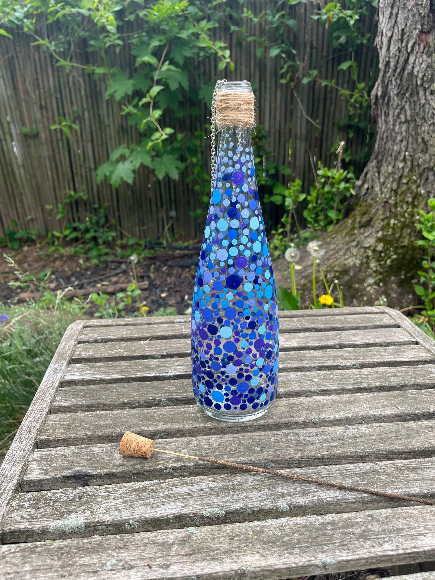 Re-Wined Up-Cycled Glass Bottle Hanging Smoking Bottle Incense Burner