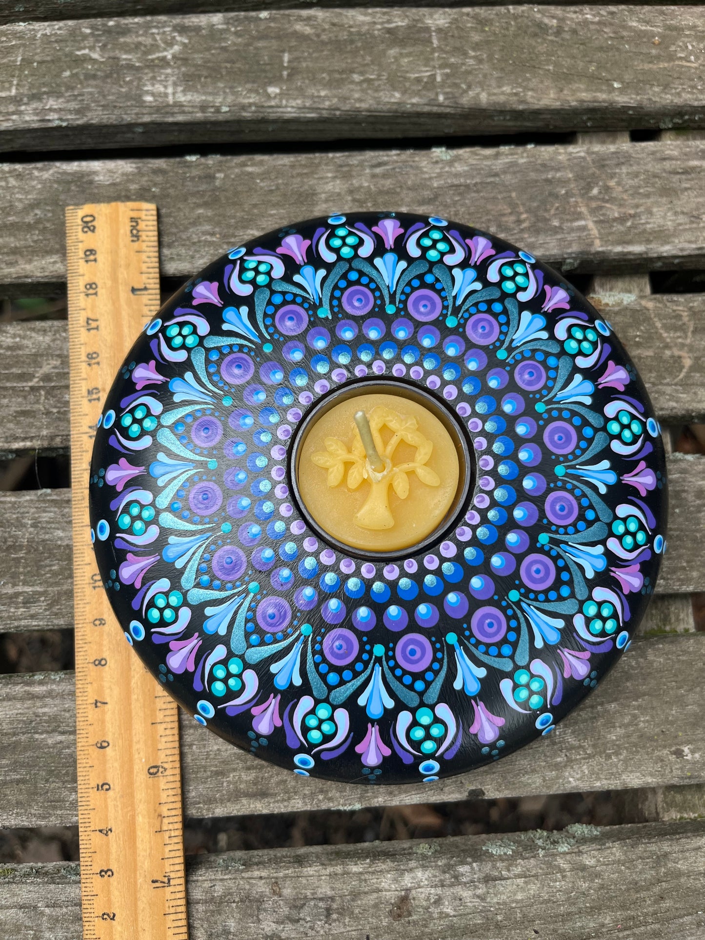 Concrete Mandala Tealight Tea Light Holder LARGE