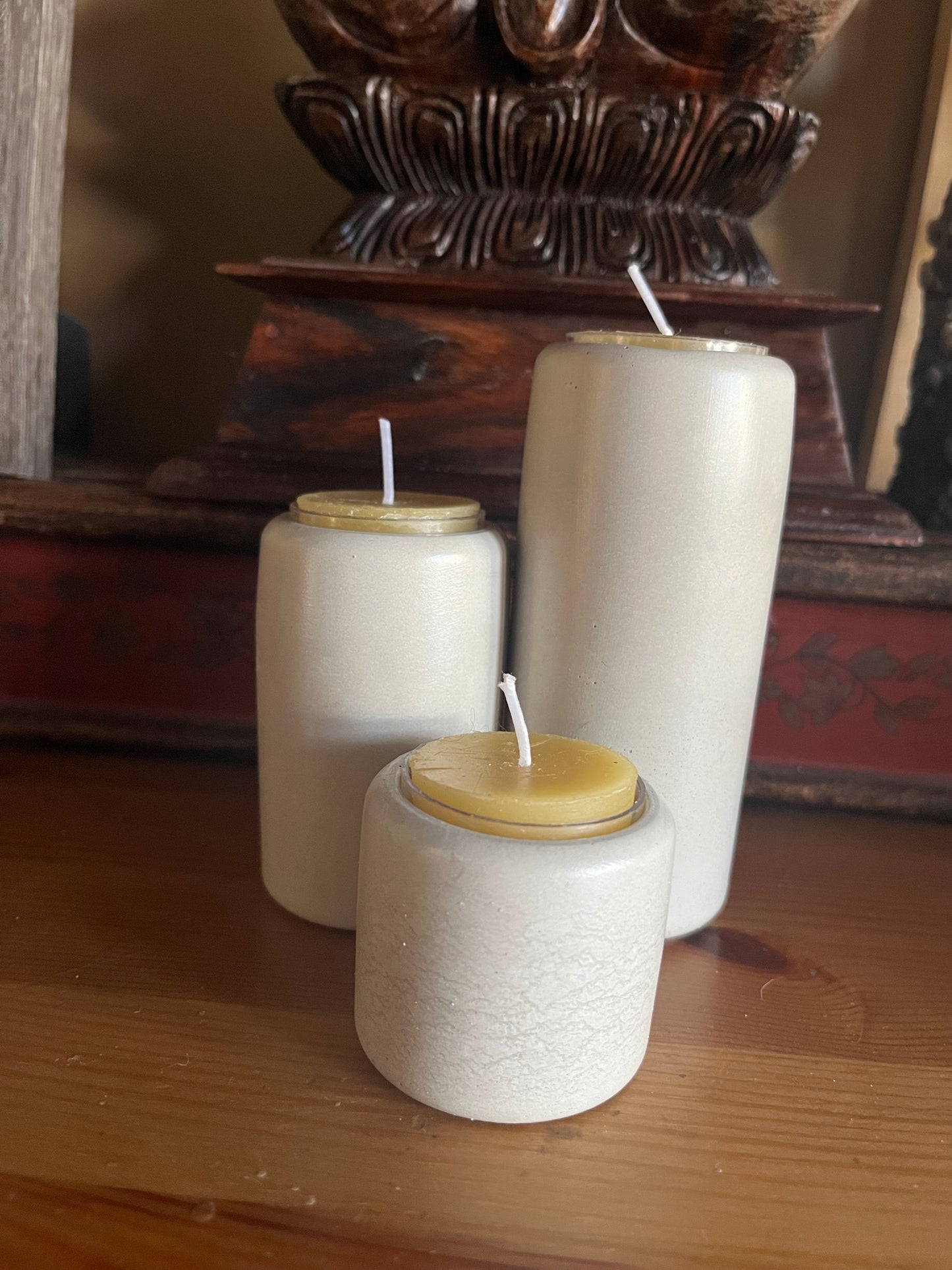 Set of 3 Tea Light Pillar Candle Holders