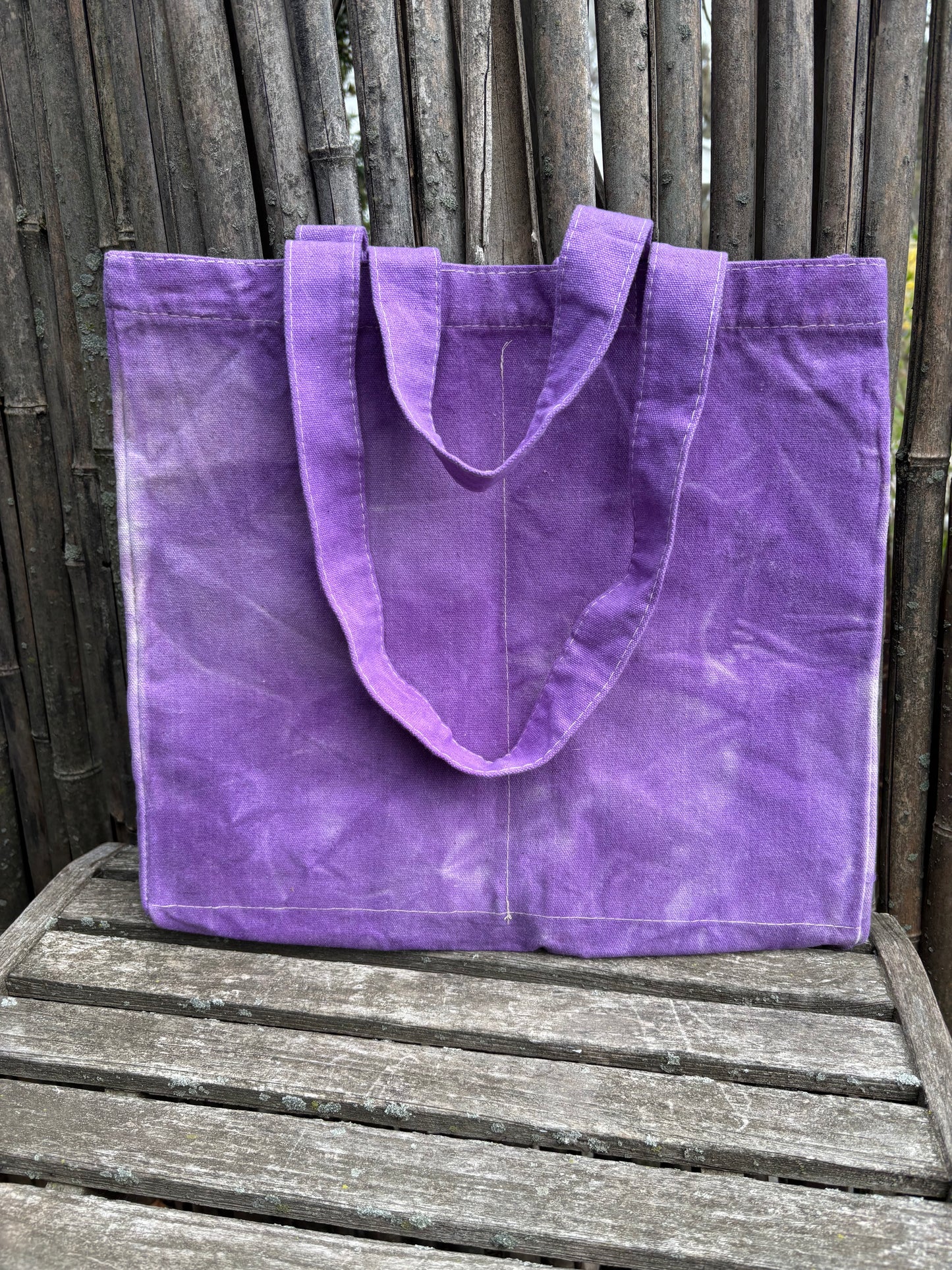 Extra Large Beeswax Waxed Canvas Tote Market Bag LIGHT PURPLE