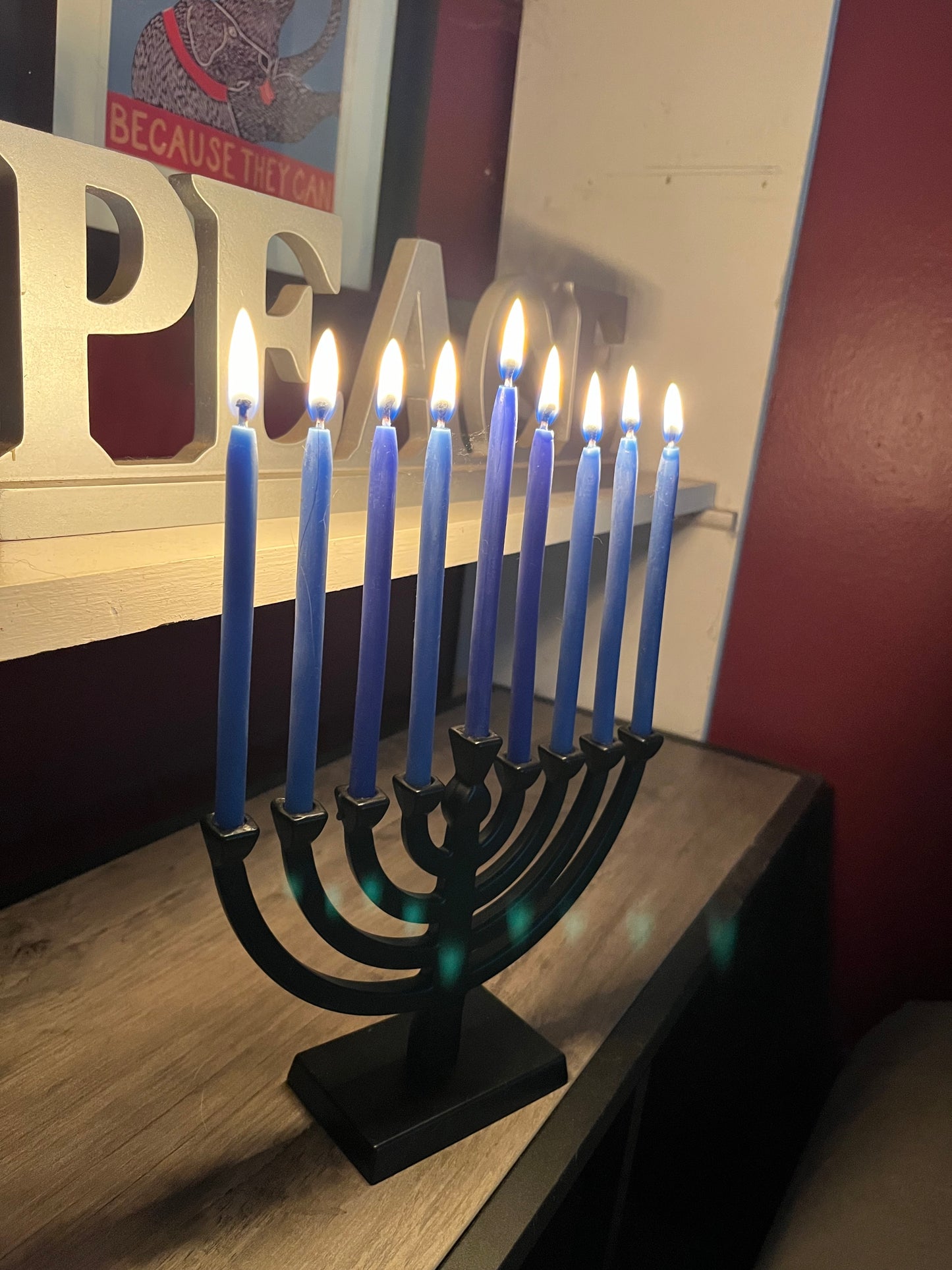 100% Pure Beeswax Hanukkah Chanukah Candles