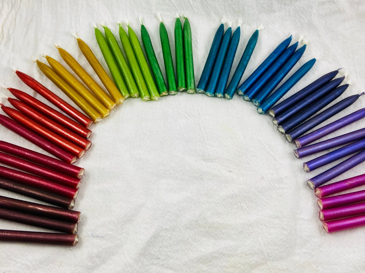 100% Pure Beeswax Candle-Pure Beeswax Candle-Pretty Colors-Birthday-Celebration-Meditation -Tiny Candles Set of 10 20 30