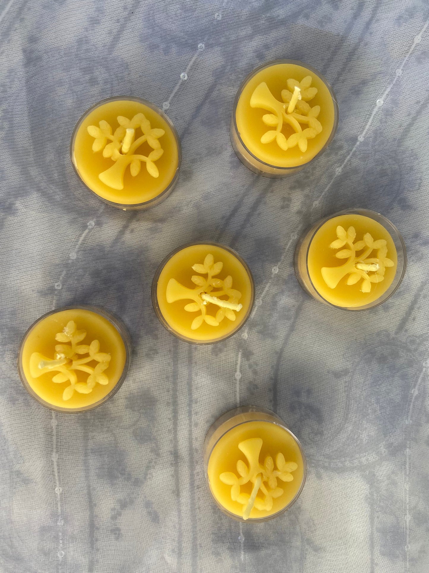 Tree of Life-100% Pure Beeswax Tealight Candles- Pure Beeswax Tea Light Candles-Set of 6/12/18/24