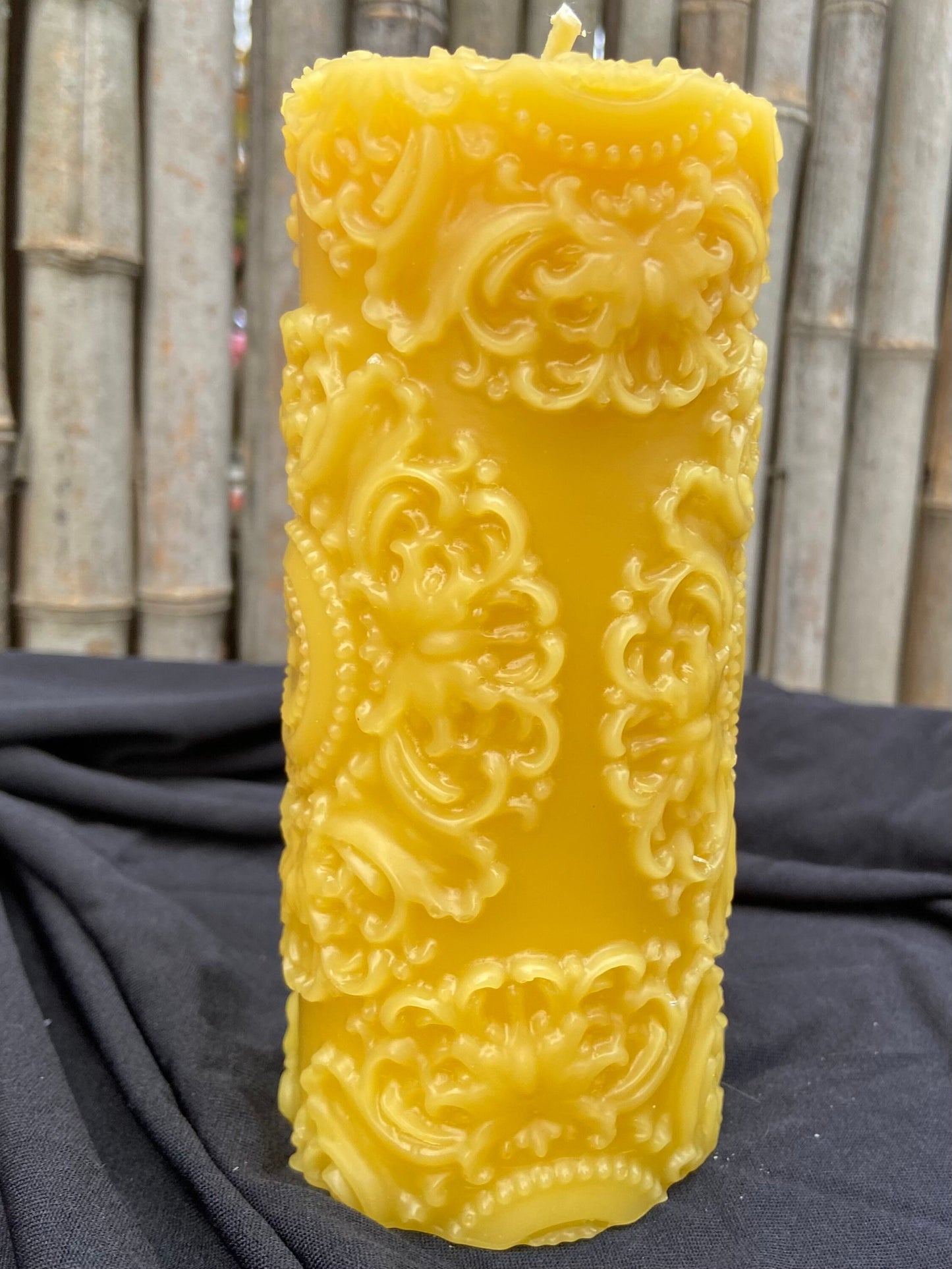 100% PURE Beeswax Candle- Pillar- Pretty Pillar-Beeswax Candle