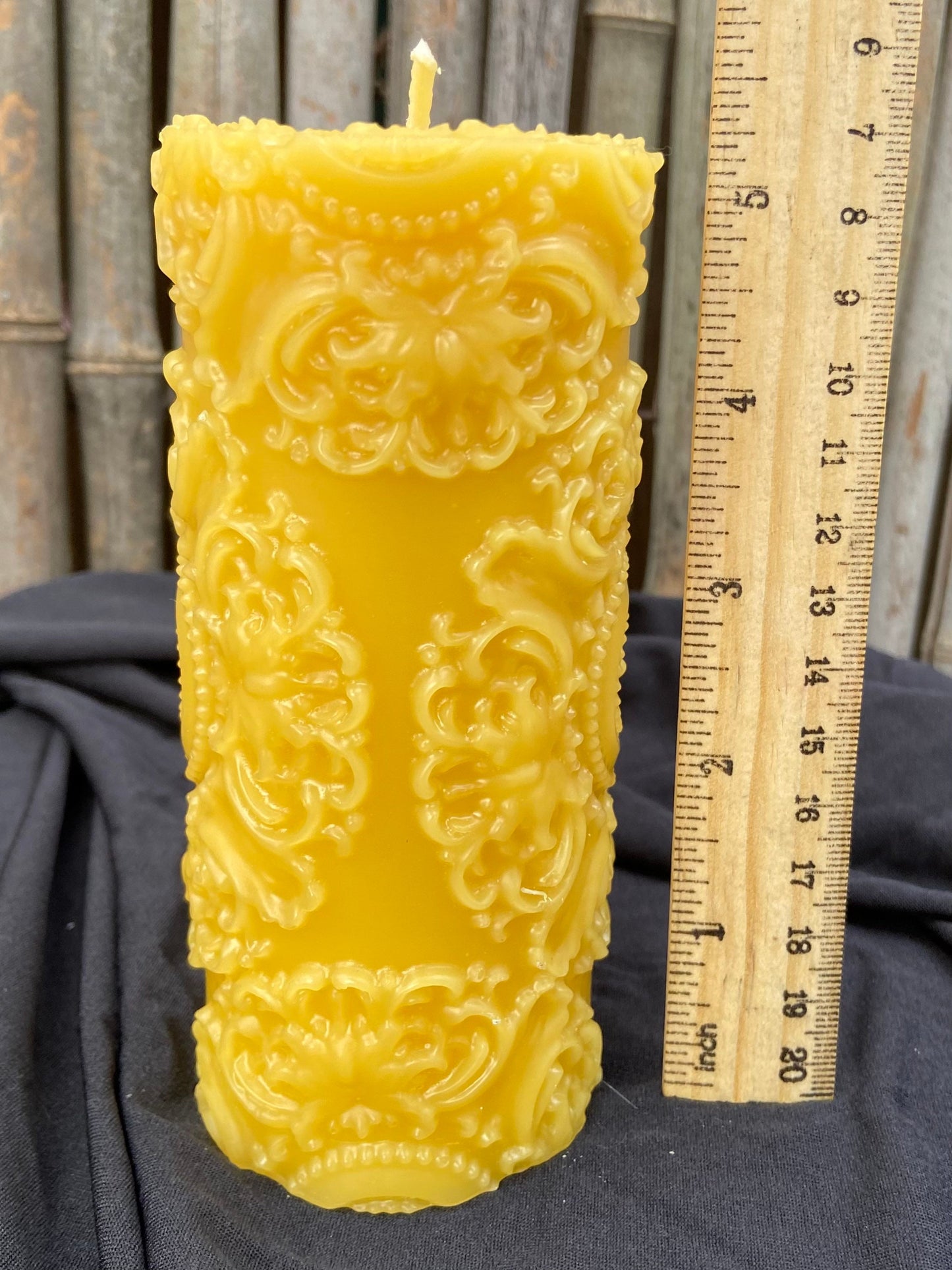 100% PURE Beeswax Candle- Pillar- Pretty Pillar-Beeswax Candle