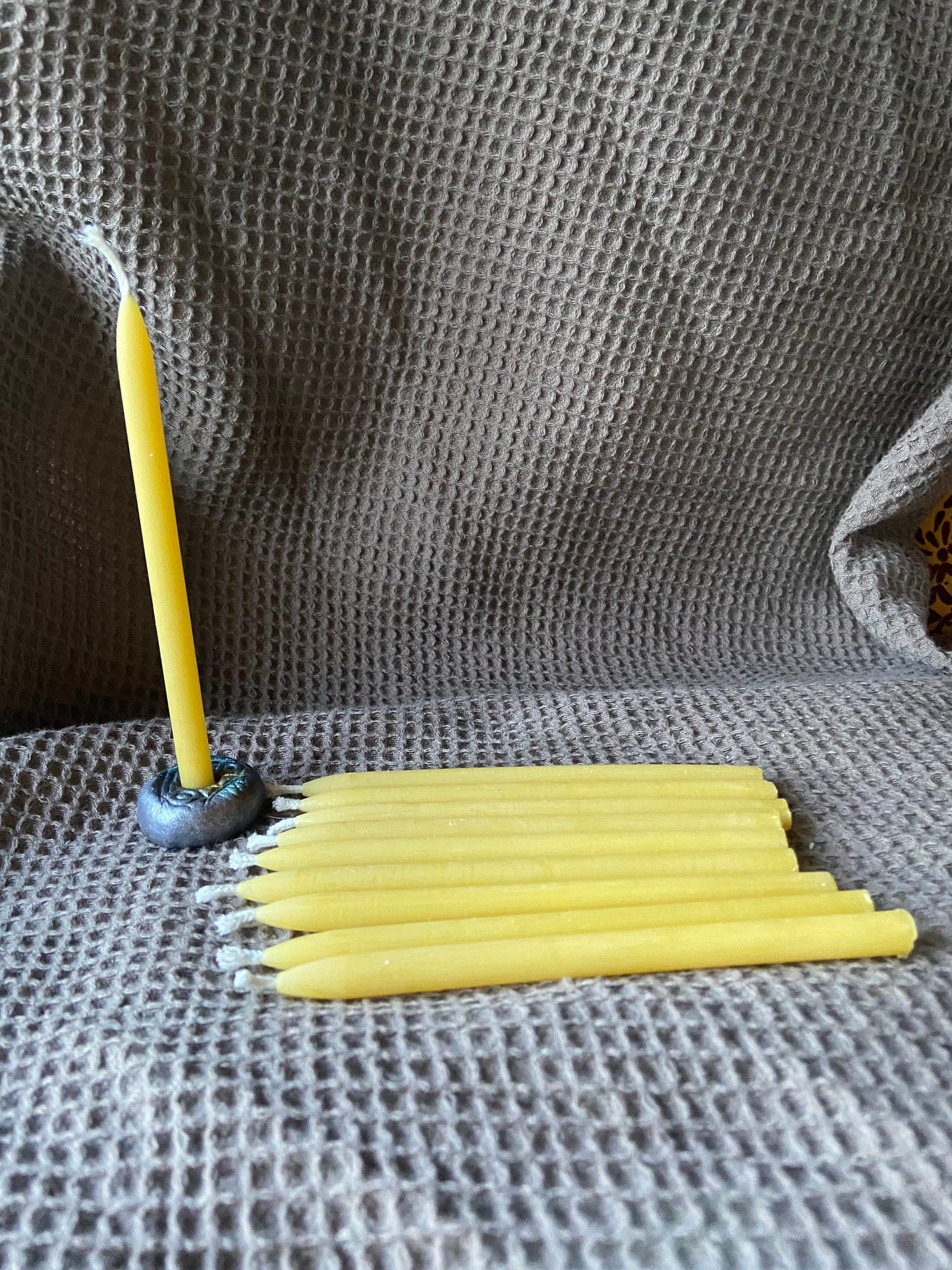 100% Pure Beeswax Tiny Taper Candles 5 inch - Birthday-Celebration-Meditation-Prayer-Tiny Tapers-Small Tapers-Mini Tapers-Set of 10