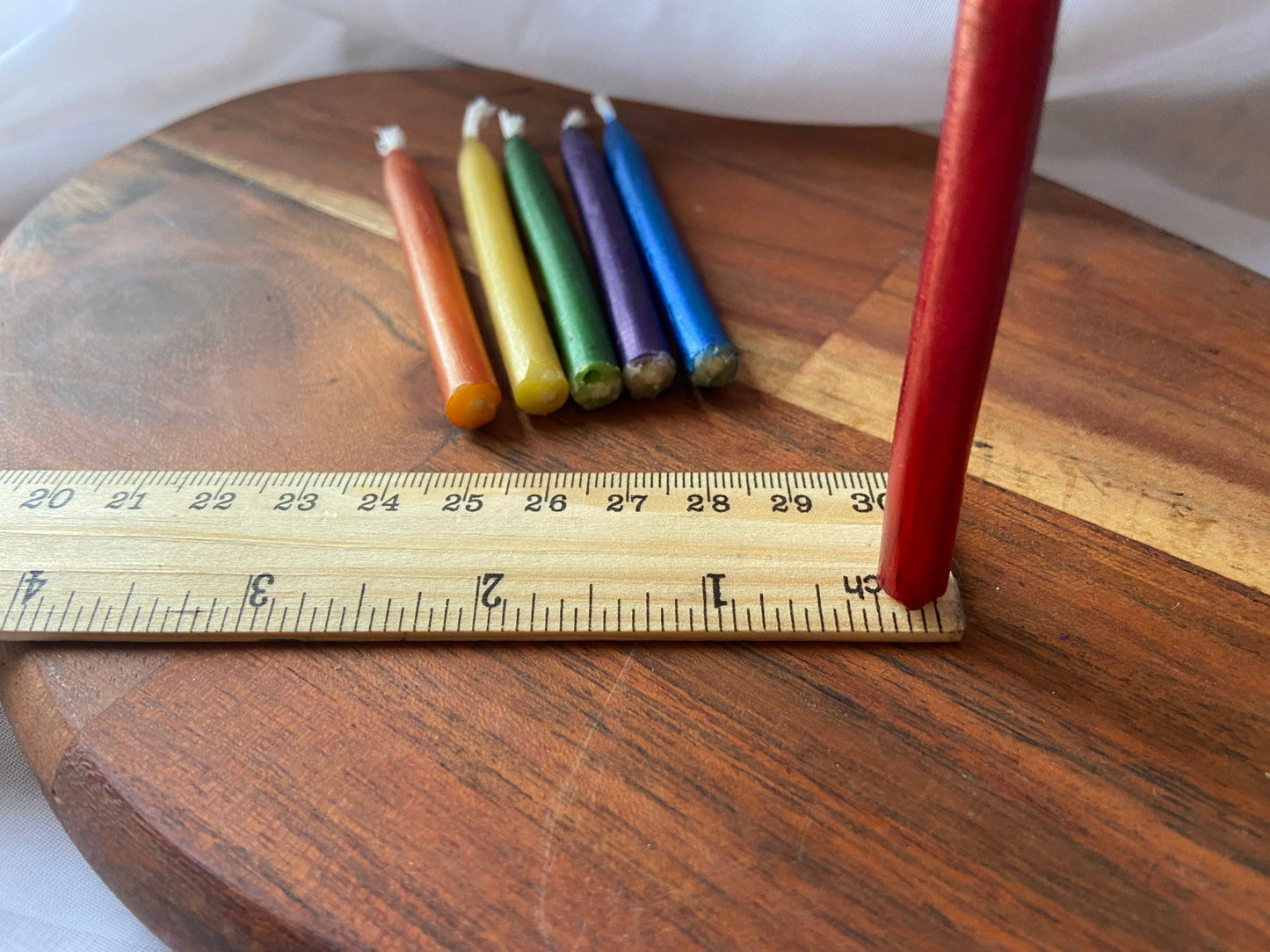 100% Pure Beeswax Candle-Pure Beeswax Candle-Pretty Colors-Birthday-Celebration-Meditation -Tiny Candles Set of 10 20 30