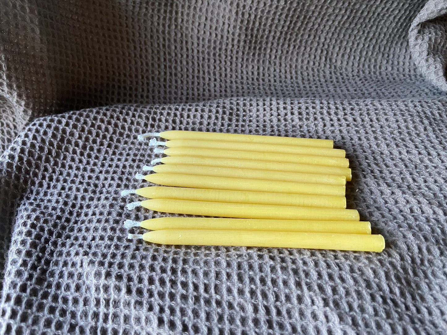 100% Pure Beeswax Tiny Taper Candles 5 inch - Birthday-Celebration-Meditation-Prayer-Tiny Tapers-Small Tapers-Mini Tapers-Set of 10