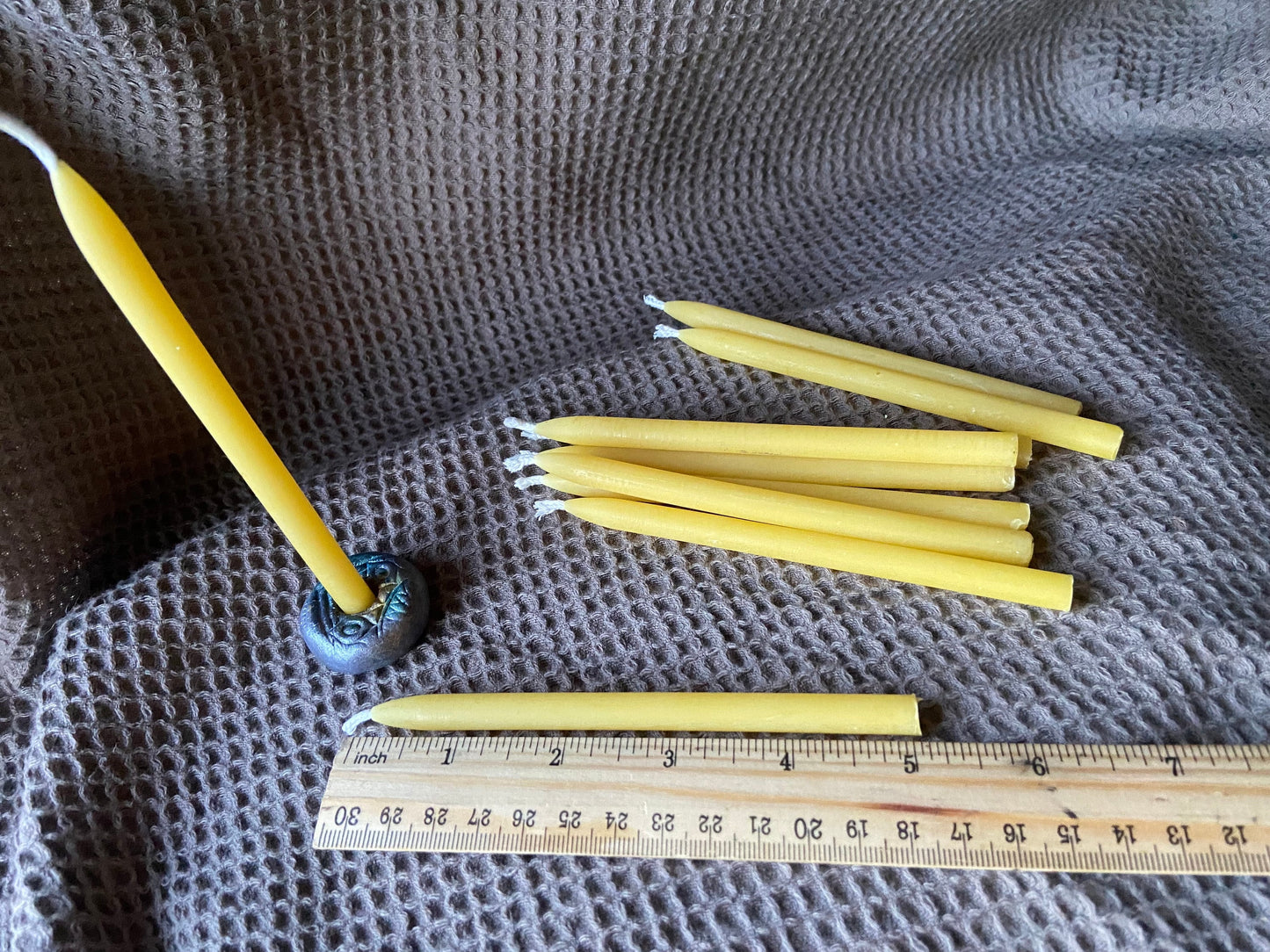 100% Pure Beeswax Tiny Taper Candles 5 inch - Birthday-Celebration-Meditation-Prayer-Tiny Tapers-Small Tapers-Mini Tapers-Set of 10