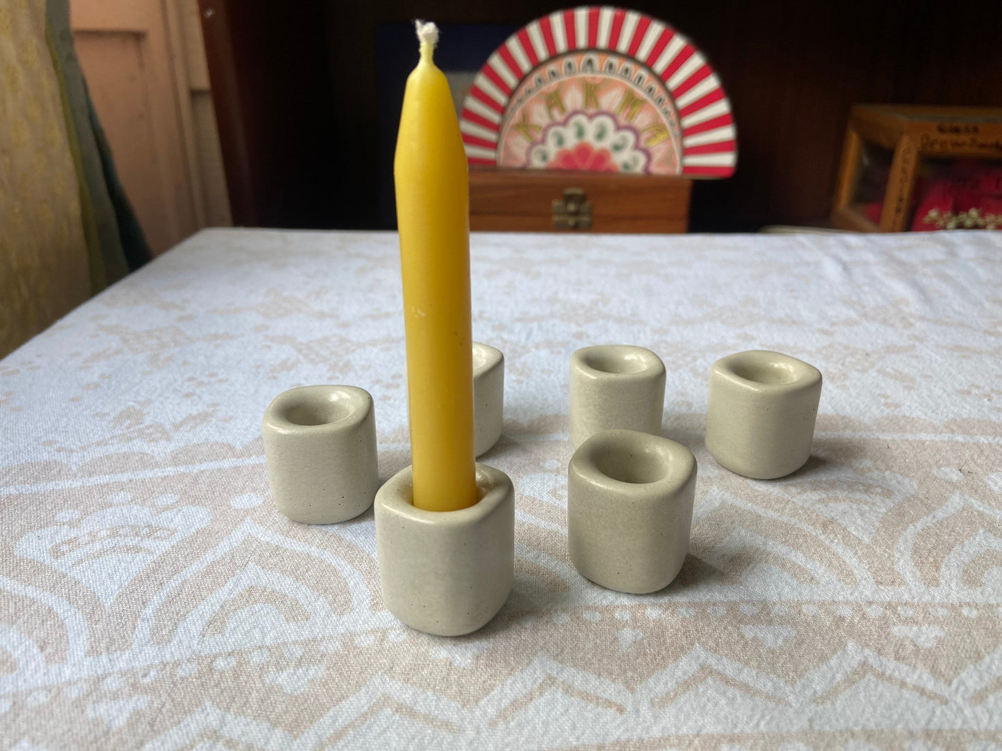 Chime Candle Holder-Mini Candle Holder-Small Candle Holder-Concrete-Cement