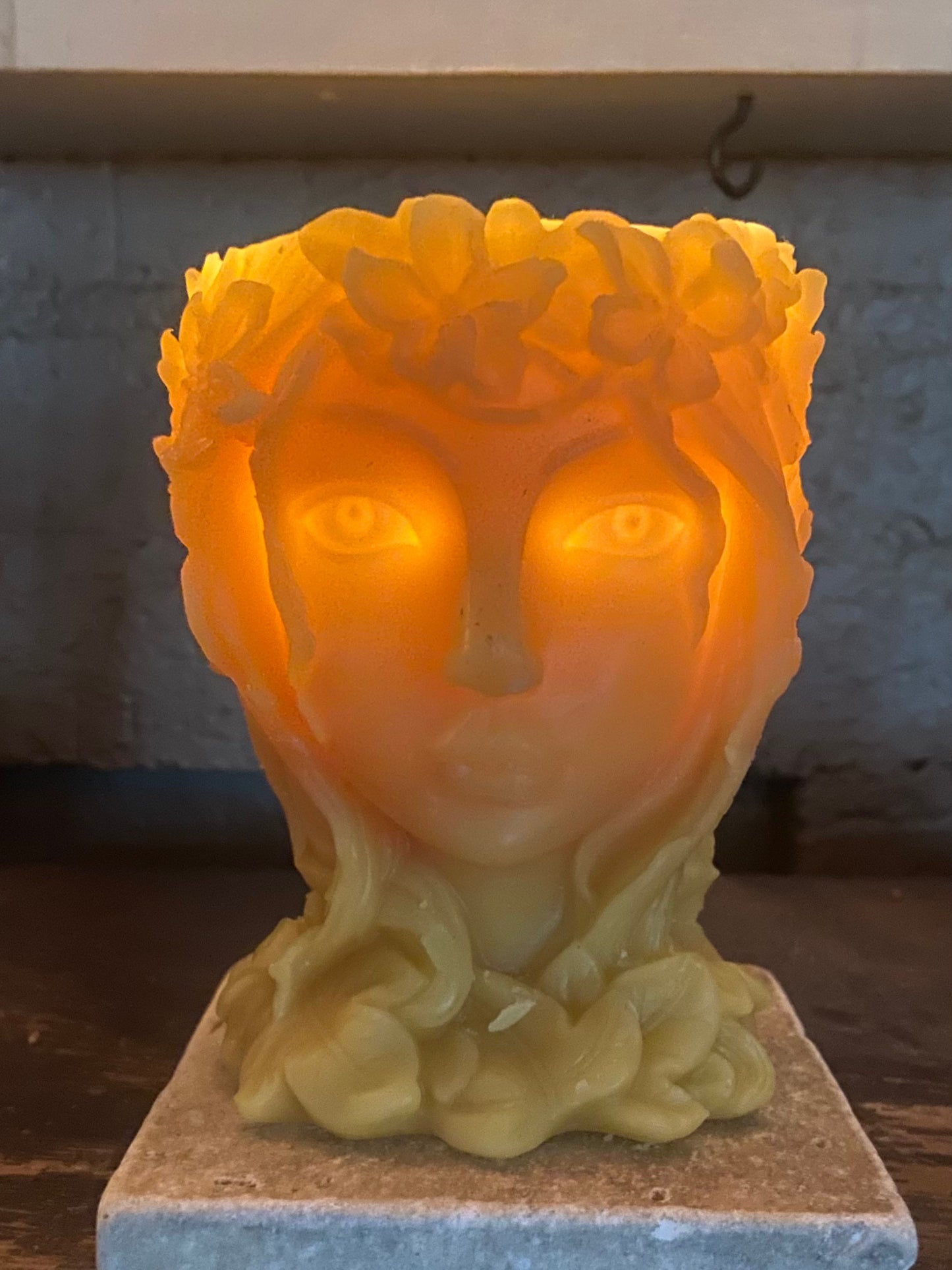 100% Pure Beeswax Luminary-Lantern-Tea Light Holder-Candle-Candle Holder-Goddess-Fairy-Lady