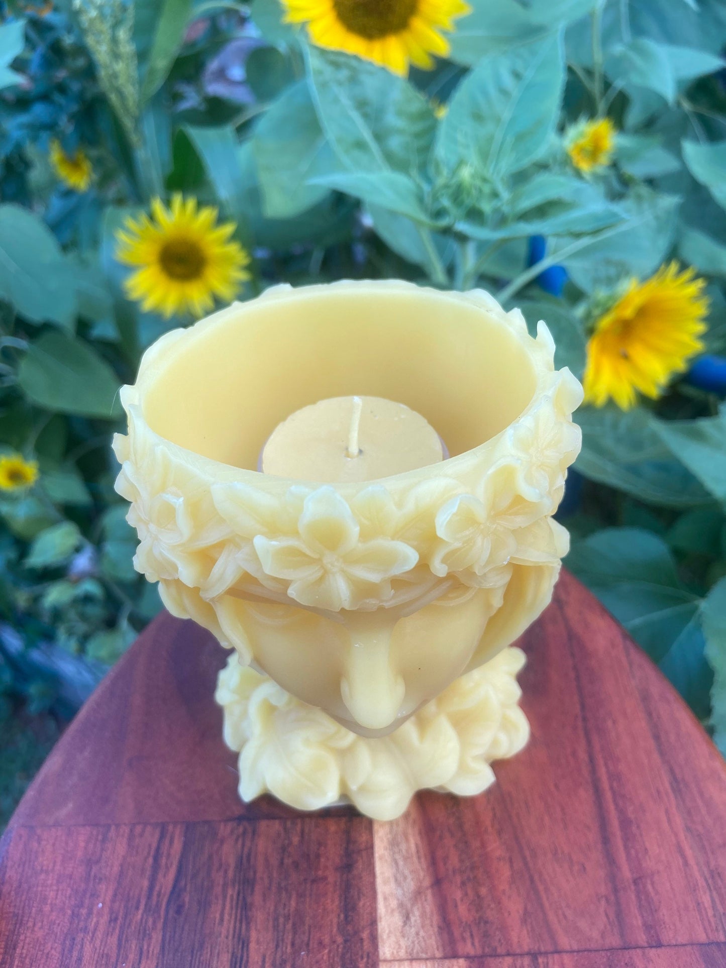 100% Pure Beeswax Luminary-Lantern-Tea Light Holder-Candle-Candle Holder-Goddess-Fairy-Lady
