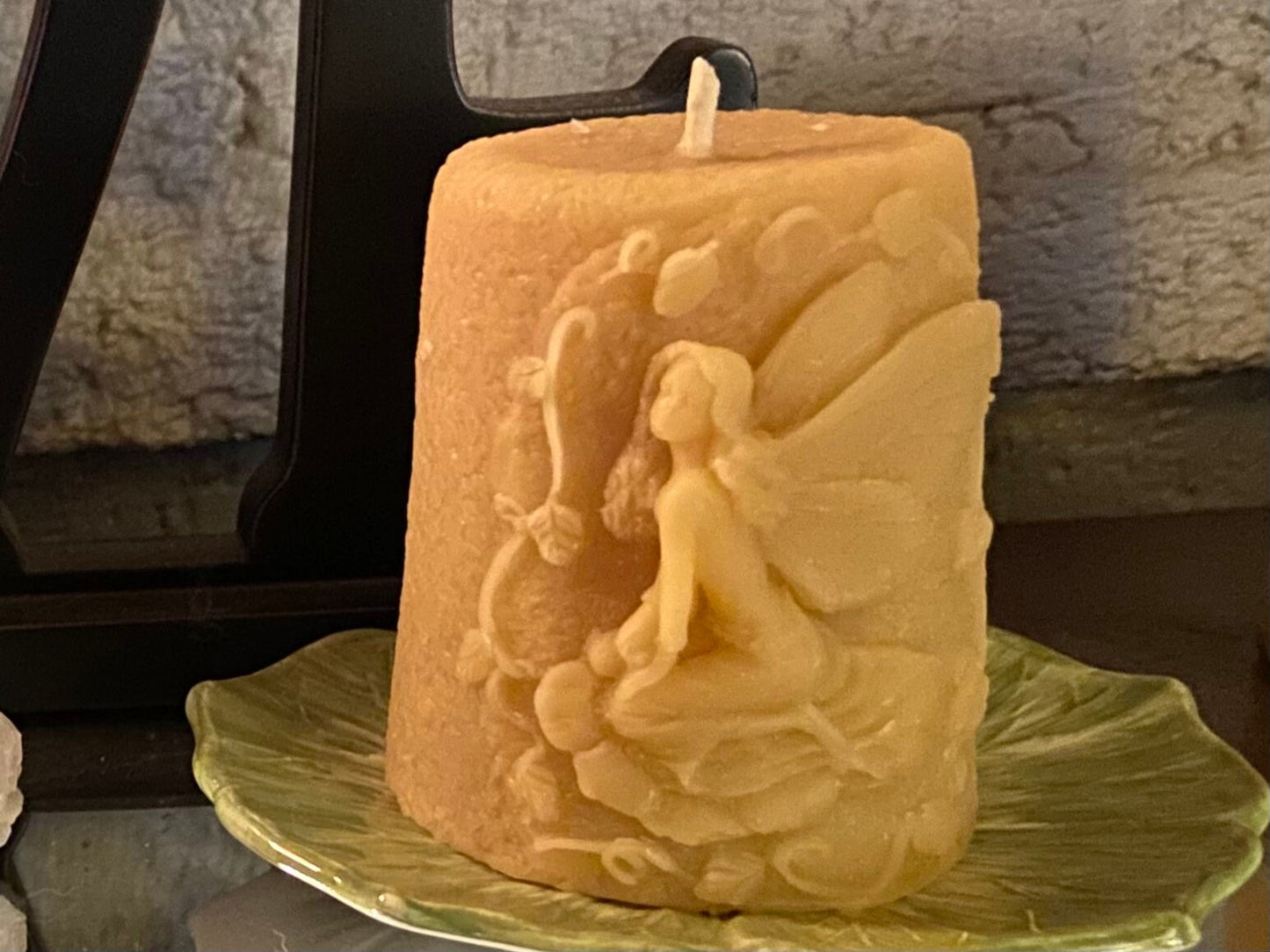 100% PURE Beeswax Candle-Fairy-Faerie-Pixie- Pillar-Beeswax Candle