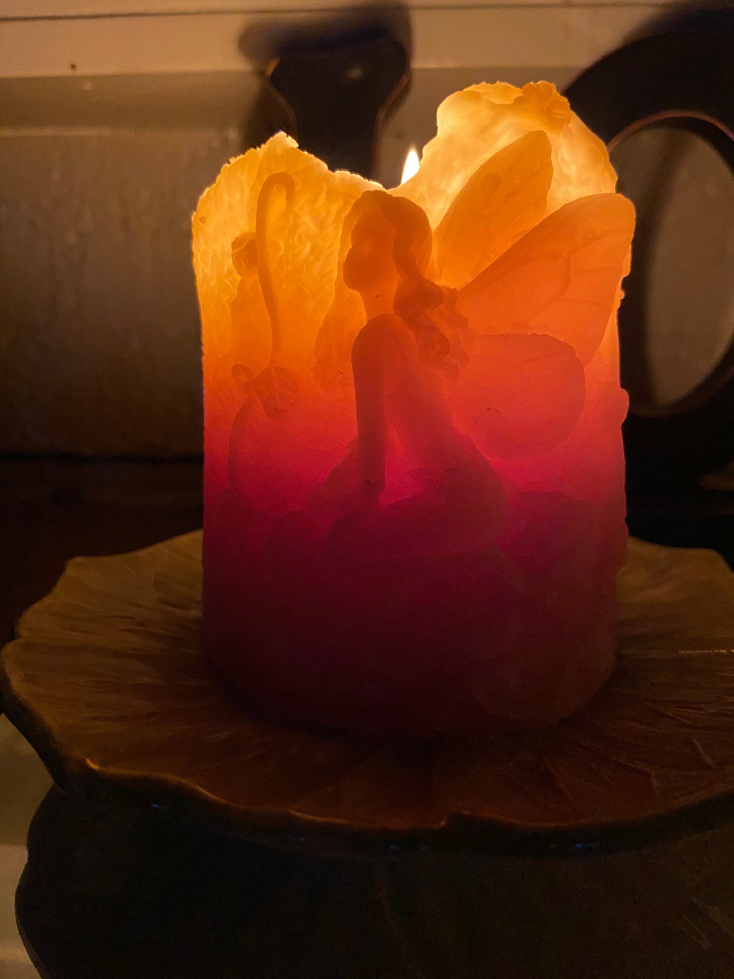 100% PURE Beeswax Candle-Fairy-Faerie-Pixie- Pillar-Beeswax Candle