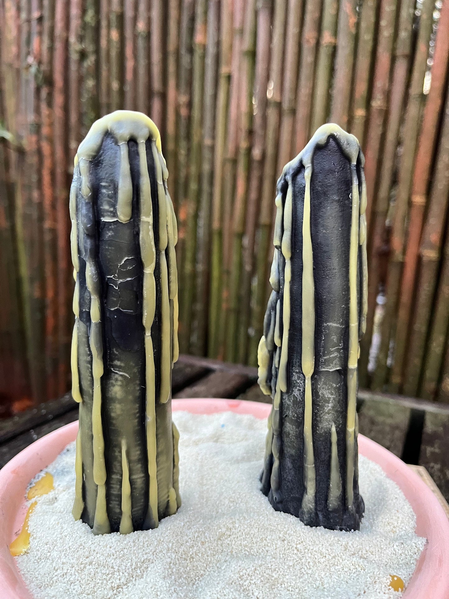 100% Pure Beeswax Candle-Skeleton-Bride or Groom-Goth-Unique