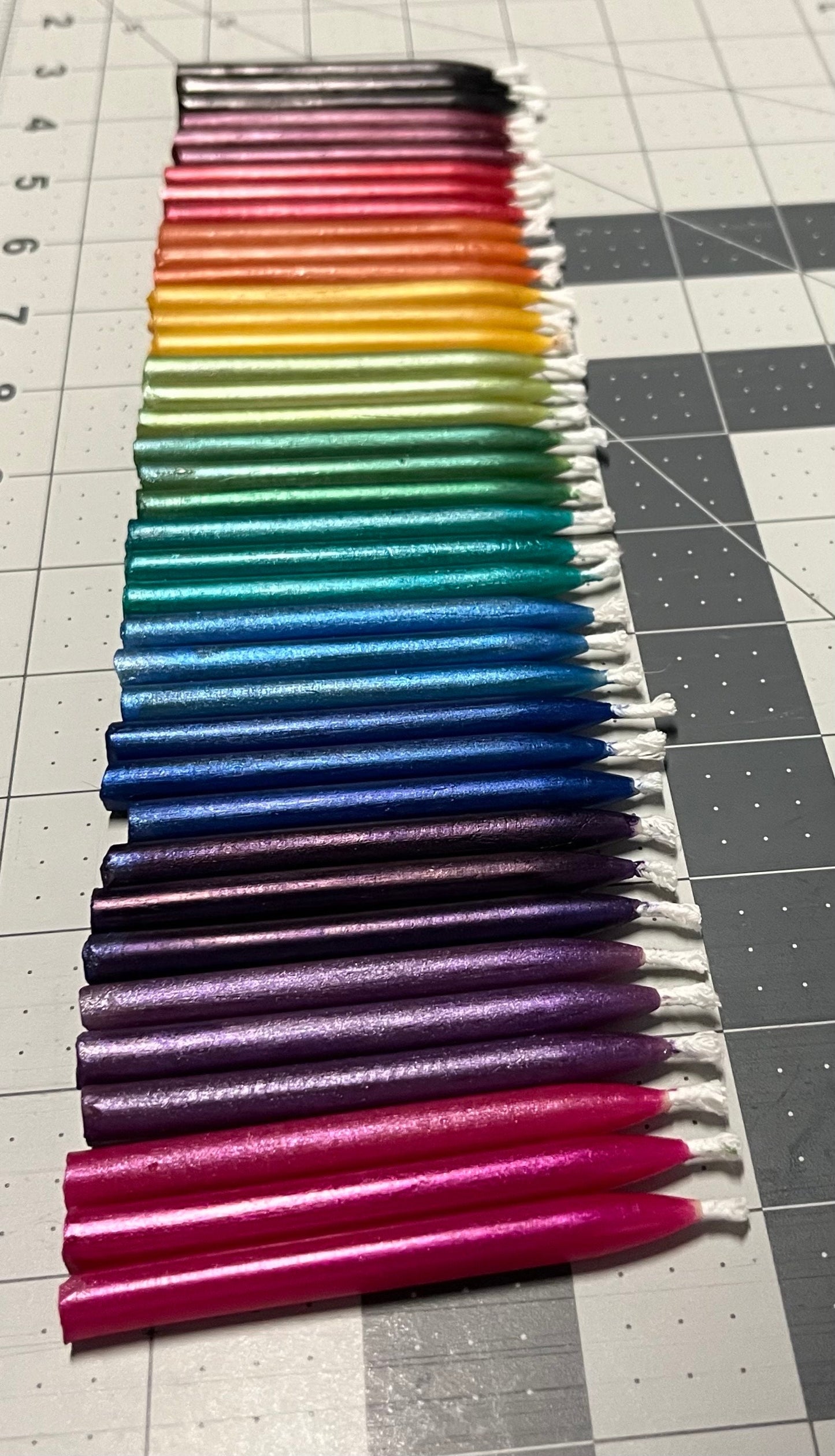 100% Pure Beeswax Candle-Pure Beeswax Candle-Pretty Colors-Birthday-Celebration-Meditation -Tiny Candles Set of 10 20 30