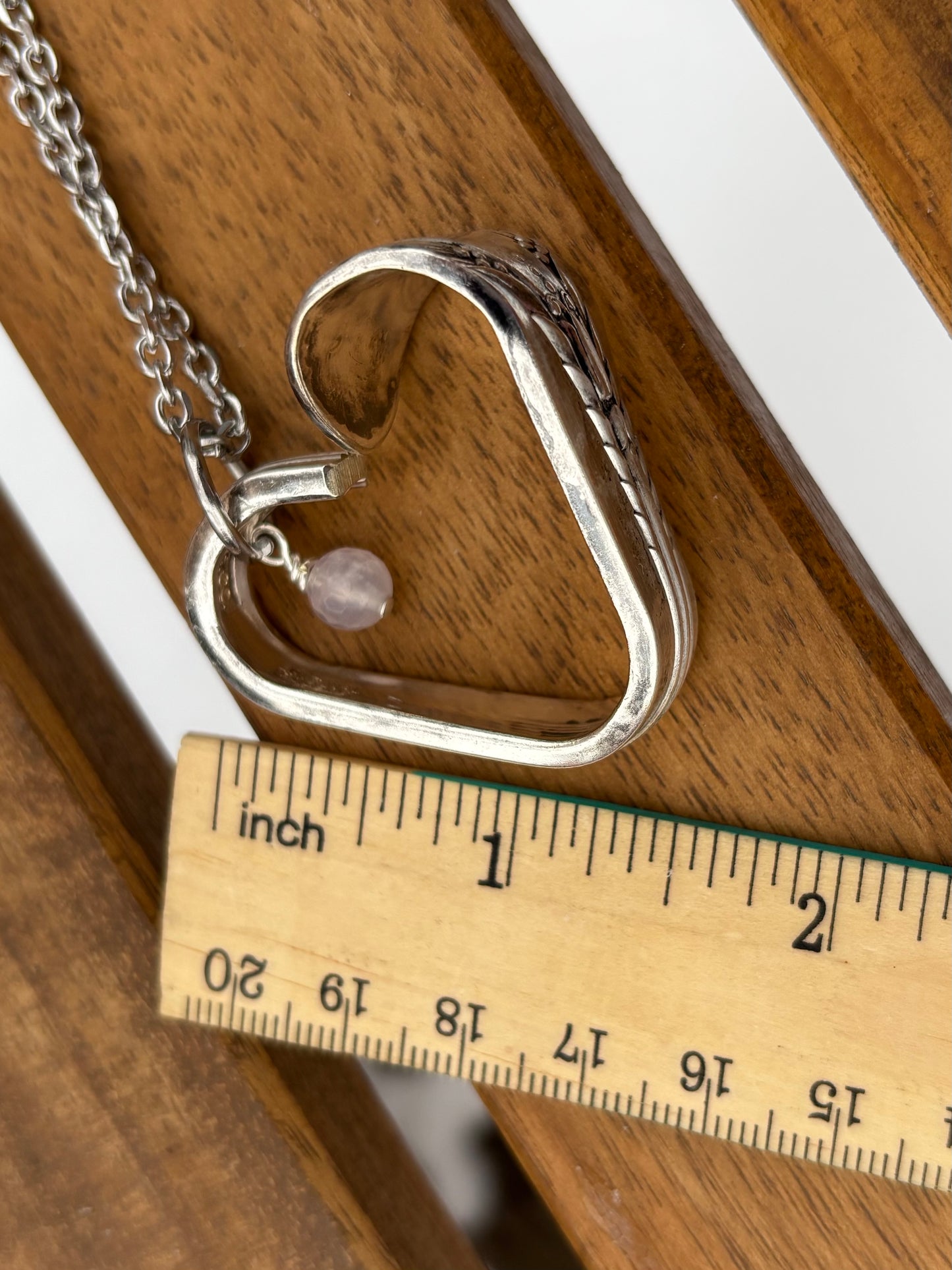 Up-Cycled Vintage Silverware Open Heart Pendant