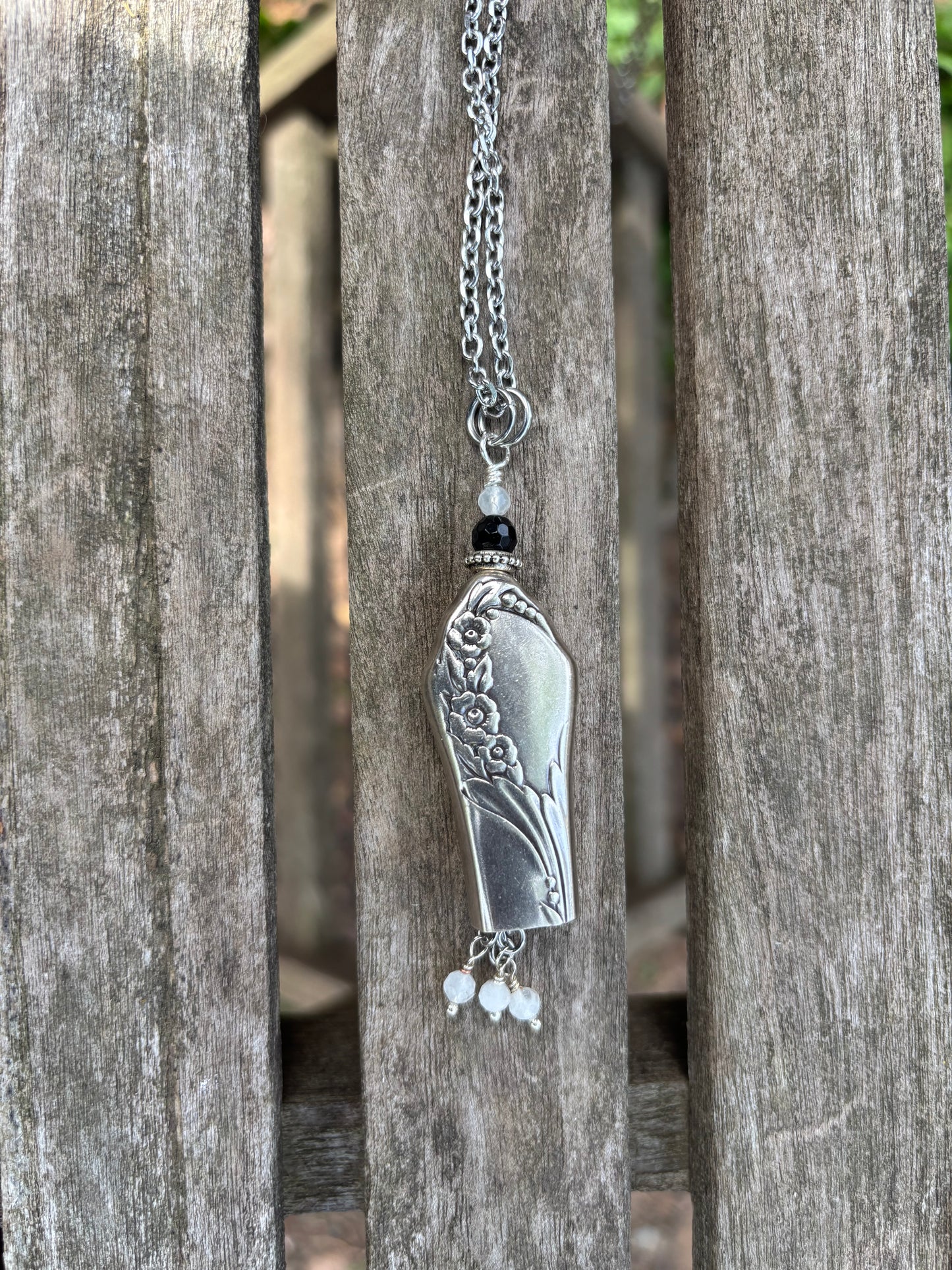 Up-Cycled Vintage Silverware Fairy/Angel Bell Pendant