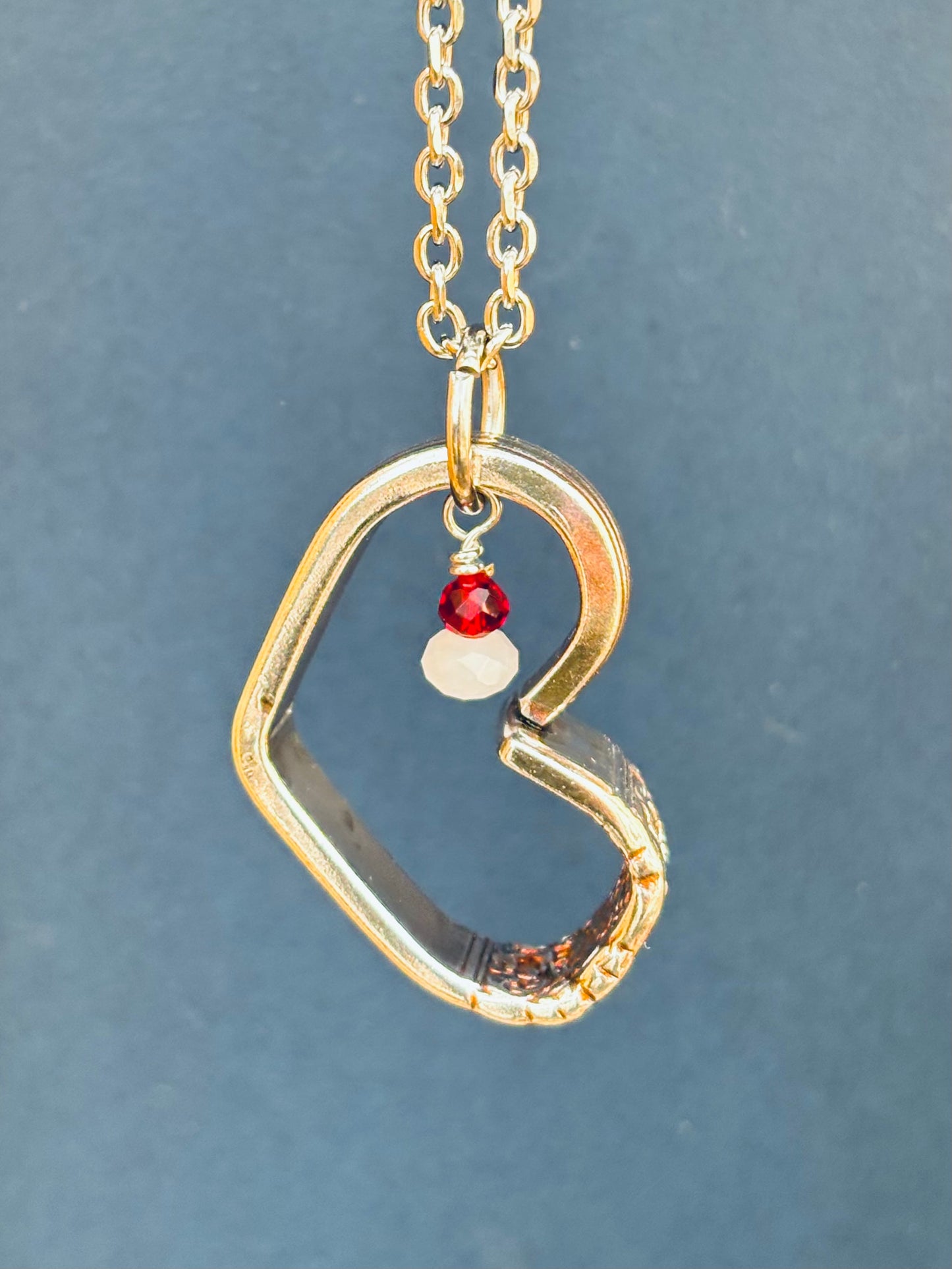 Up-Cycled Vintage Silverware Open Heart Pendant