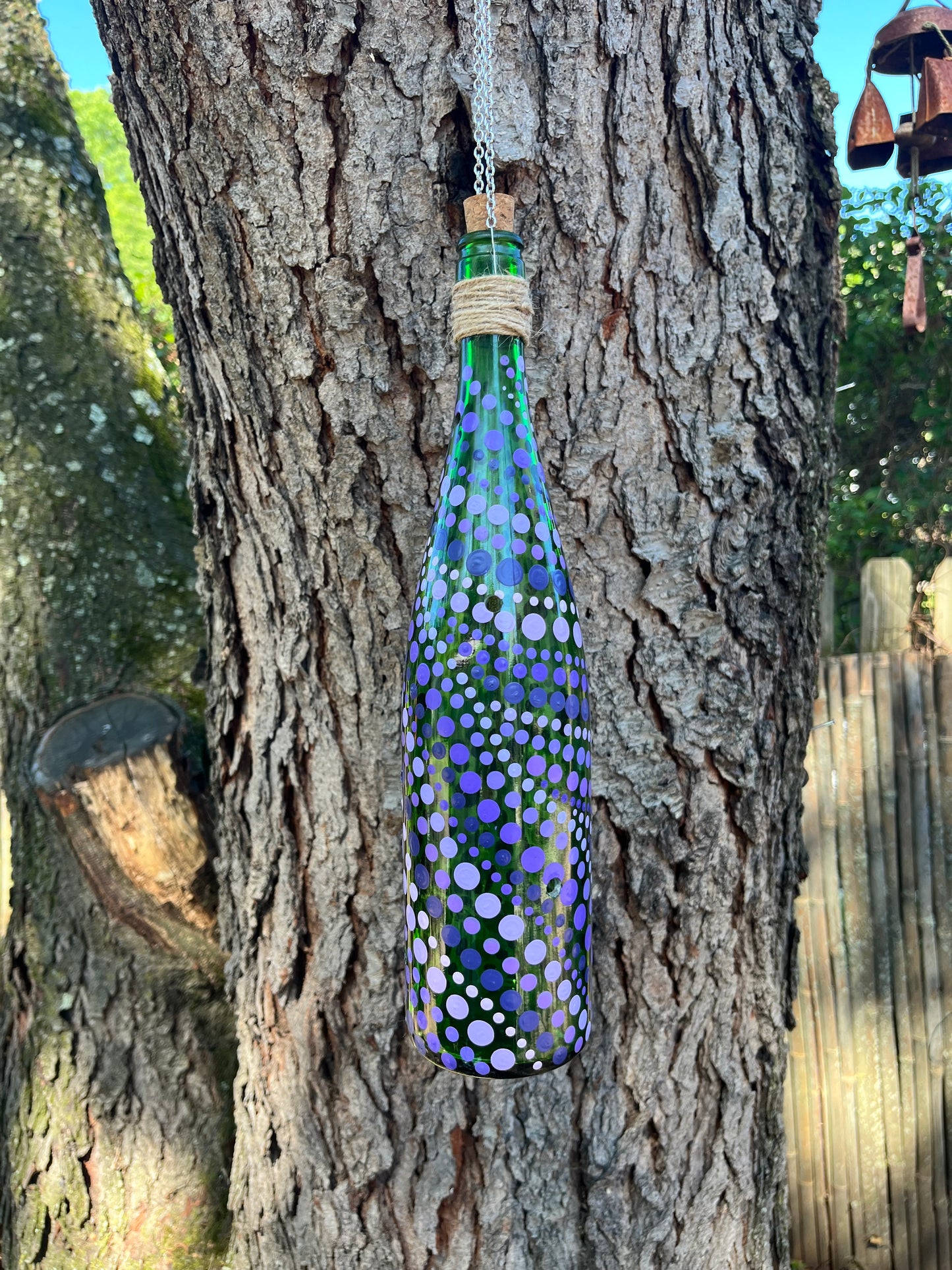 Re-Wined Up-Cycled Glass  Bottle Hanging Smoking Bottle Incense Burner