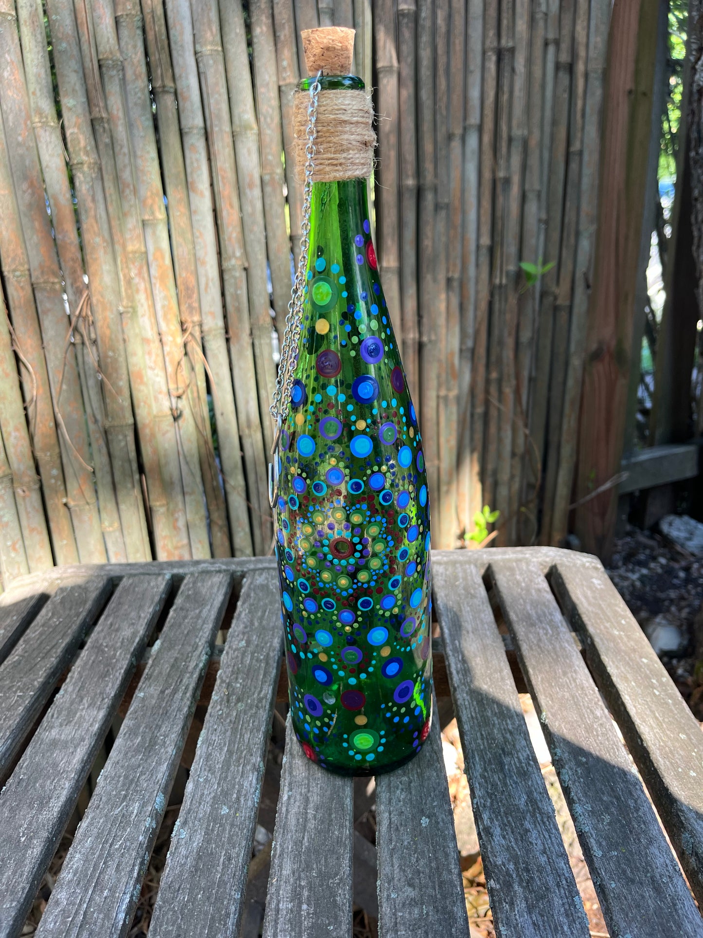 Re-Wined Up-Cycled Glass  Bottle Hanging Smoking Bottle Incense Burner