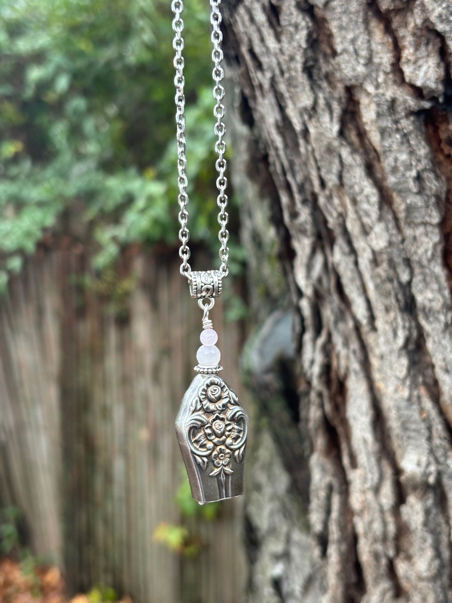 Up-Cycled Vintage Silverware Fairy/Angel Bell Pendant