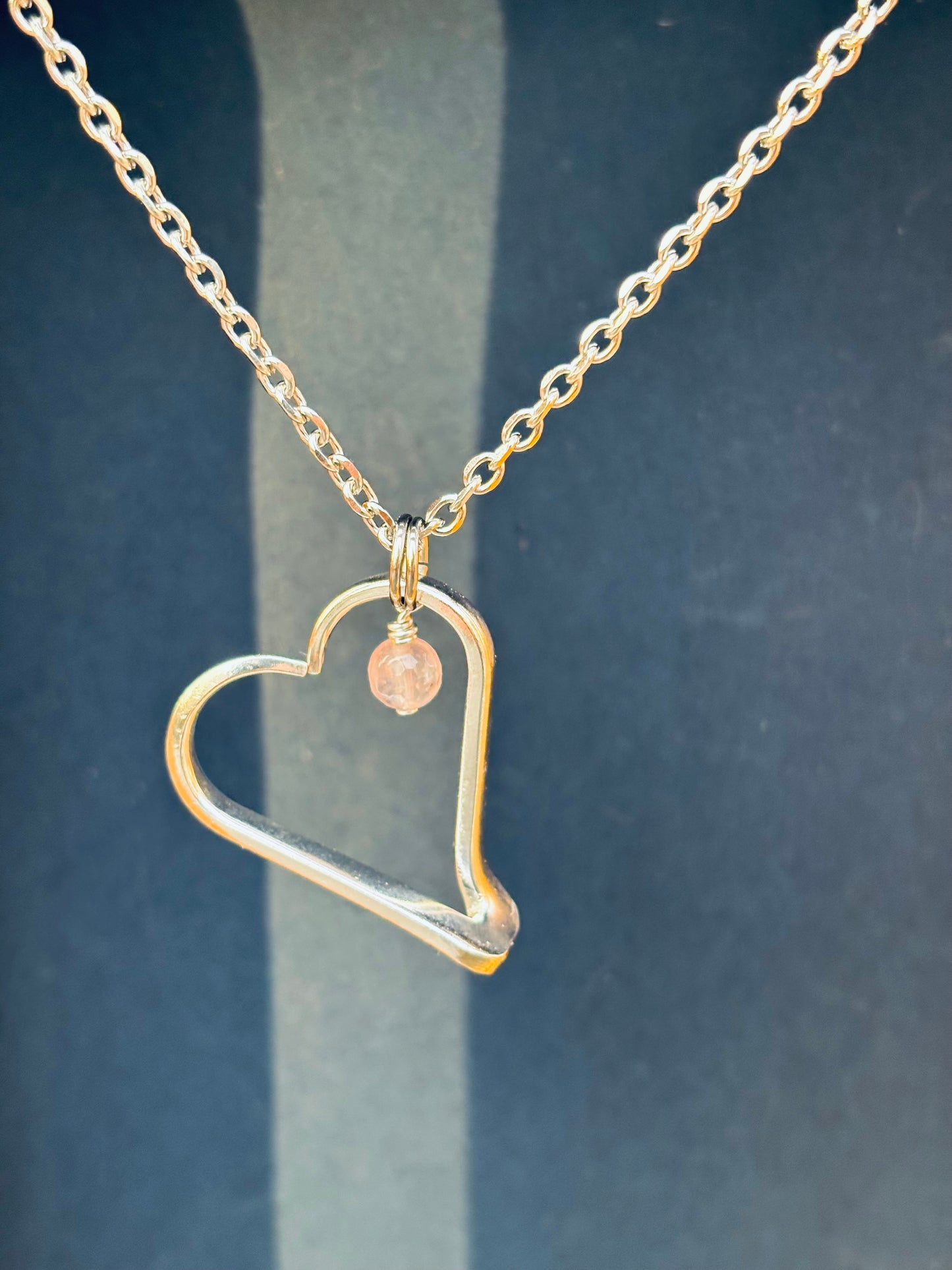Up-Cycled Vintage Silverware Open Heart Pendant