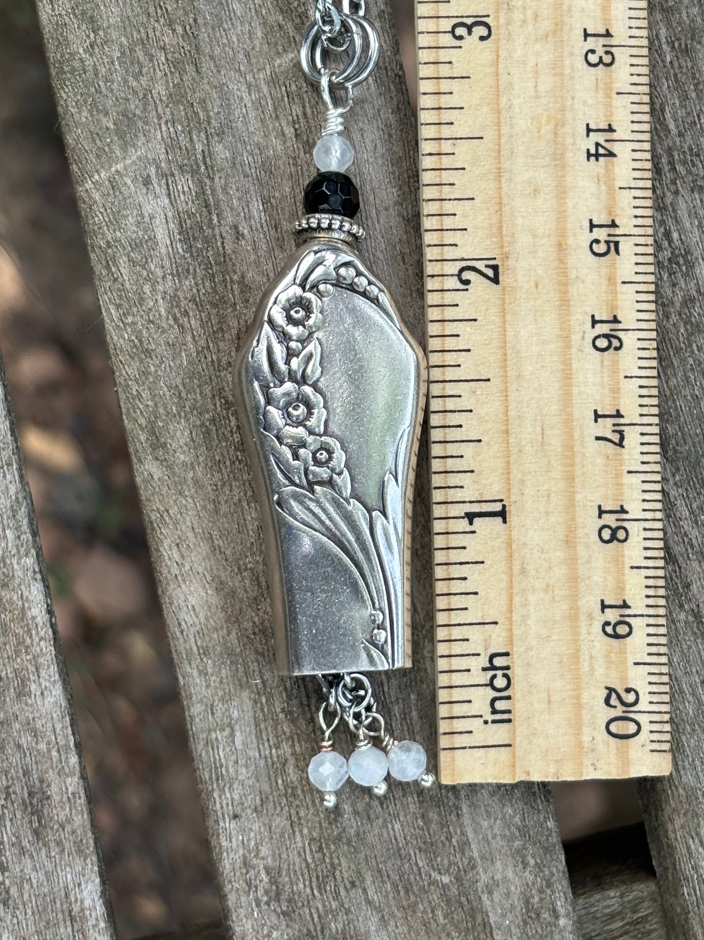 Up-Cycled Vintage Silverware Fairy/Angel Bell Pendant
